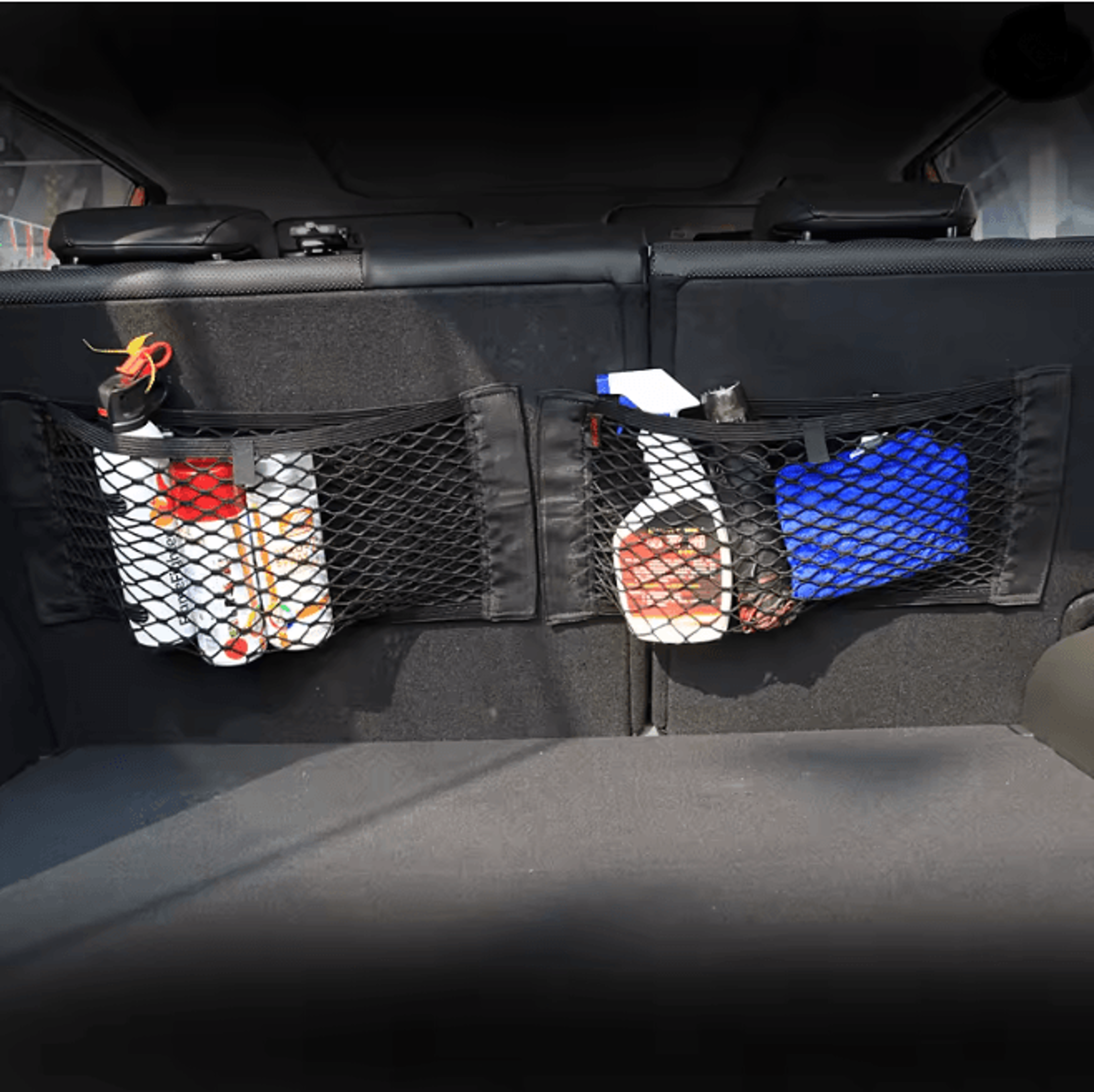 secureflex car trunk storage net organizer