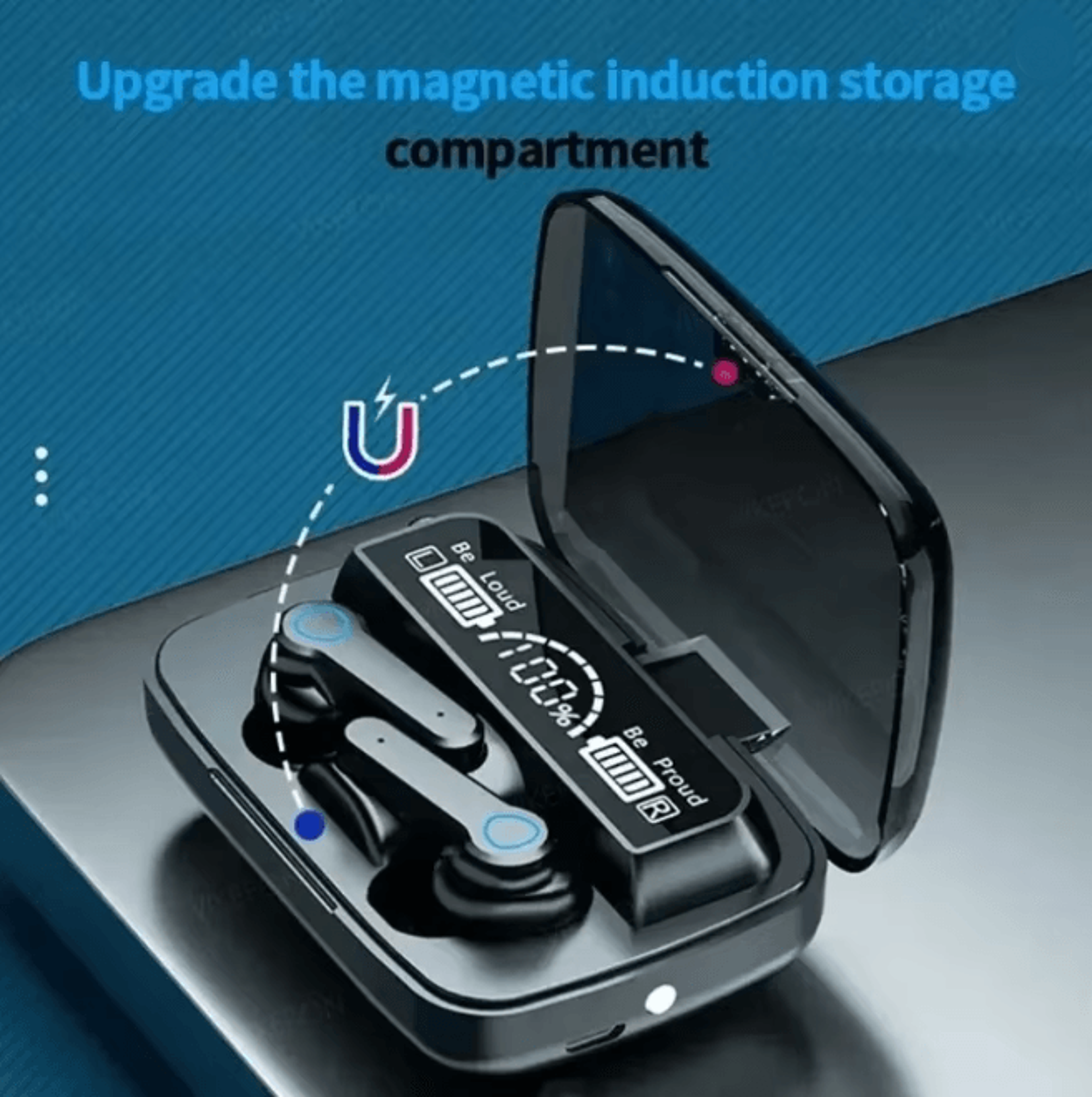 M19 Wireless Bluetooth Gaming Earbuds with Charging Power Bank Case