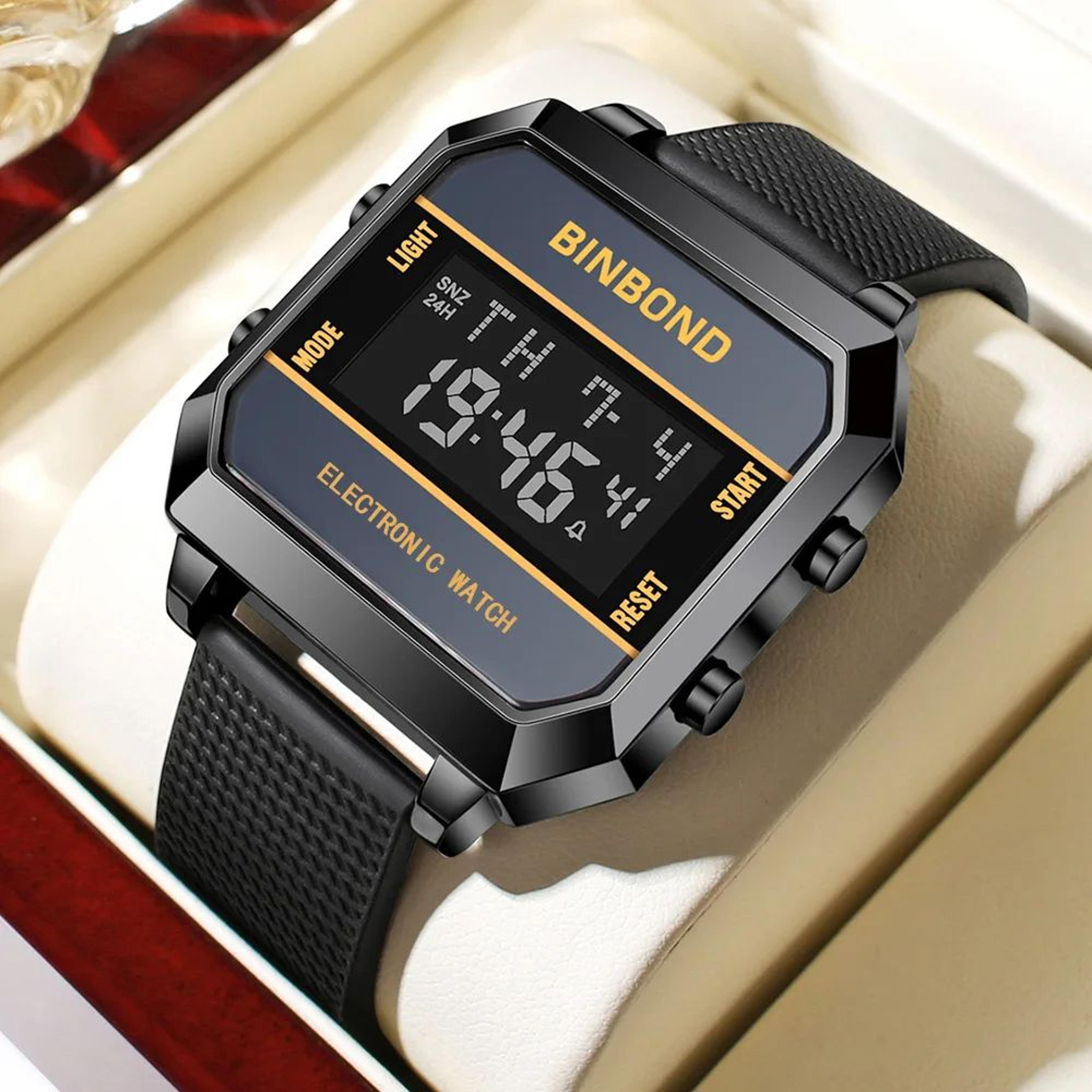 multifunction waterproof digital sports watch for men