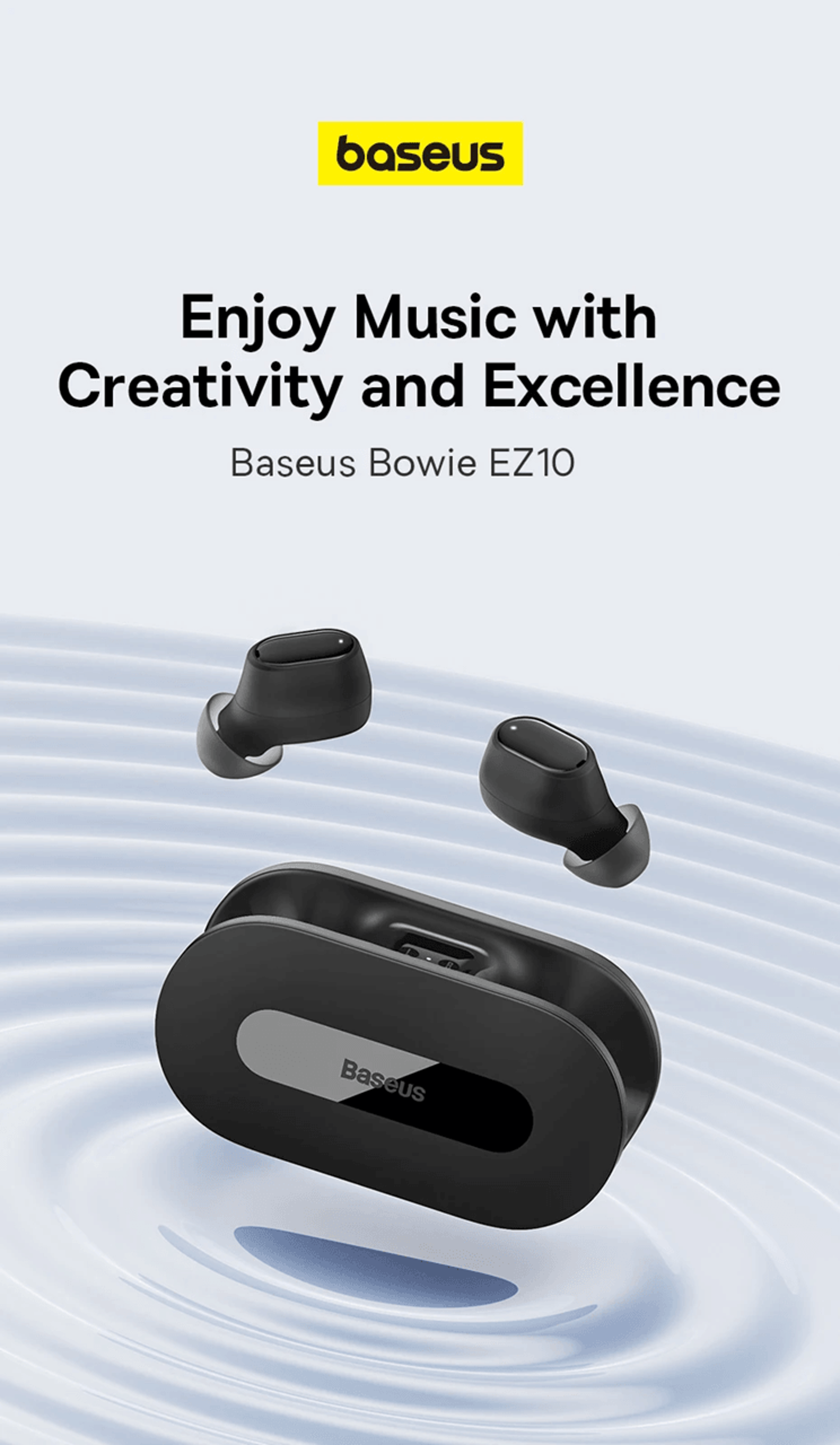 Baseus Bowie EZ10 Wireless Bluetooth 5.3 Earbuds with Low Latency and Fast Charging