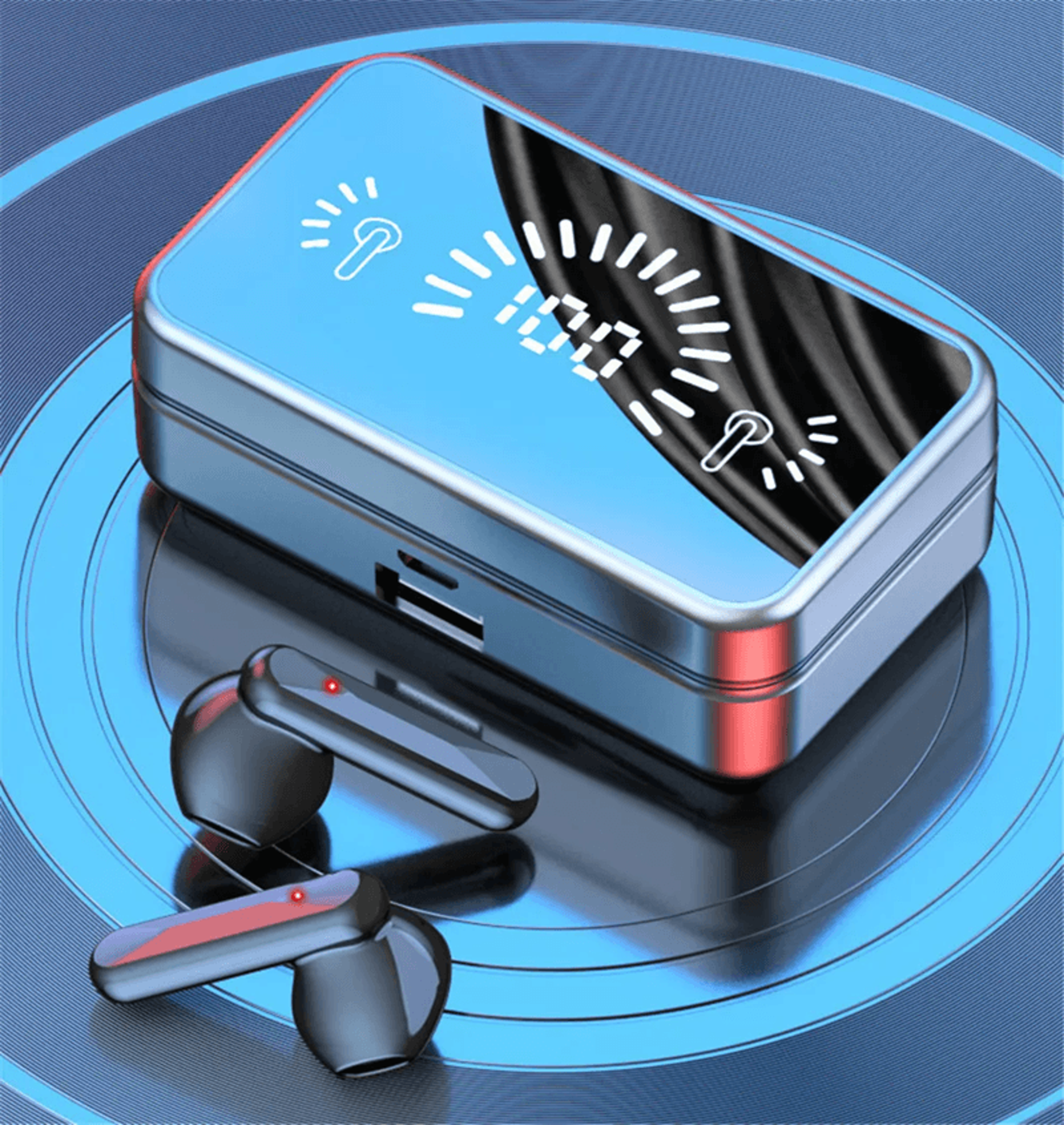 wireless tv earbuds with bluetooth usb transmitter and charging case