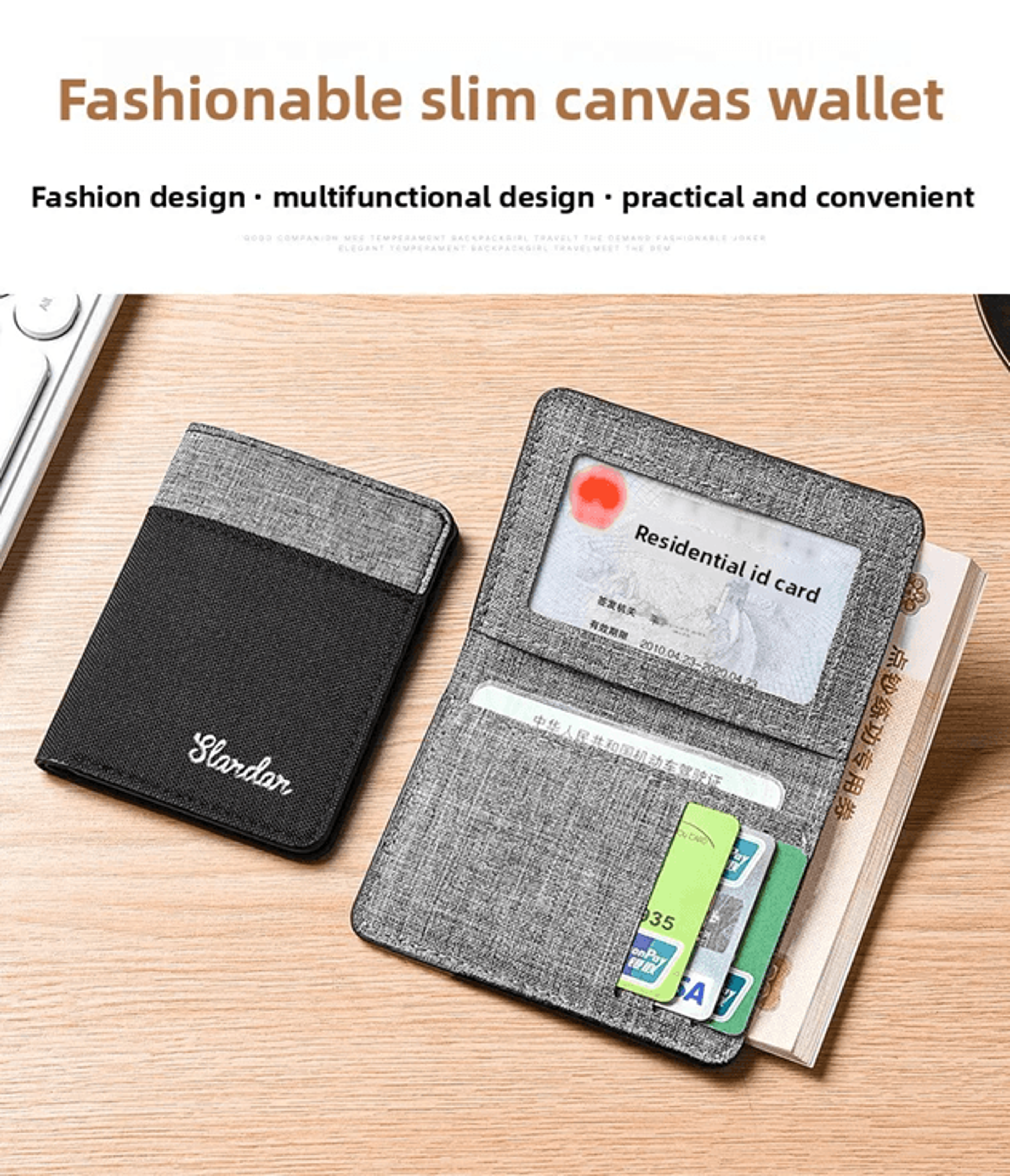 mens ultra thin rfid blocking wallet with card holder and id slot