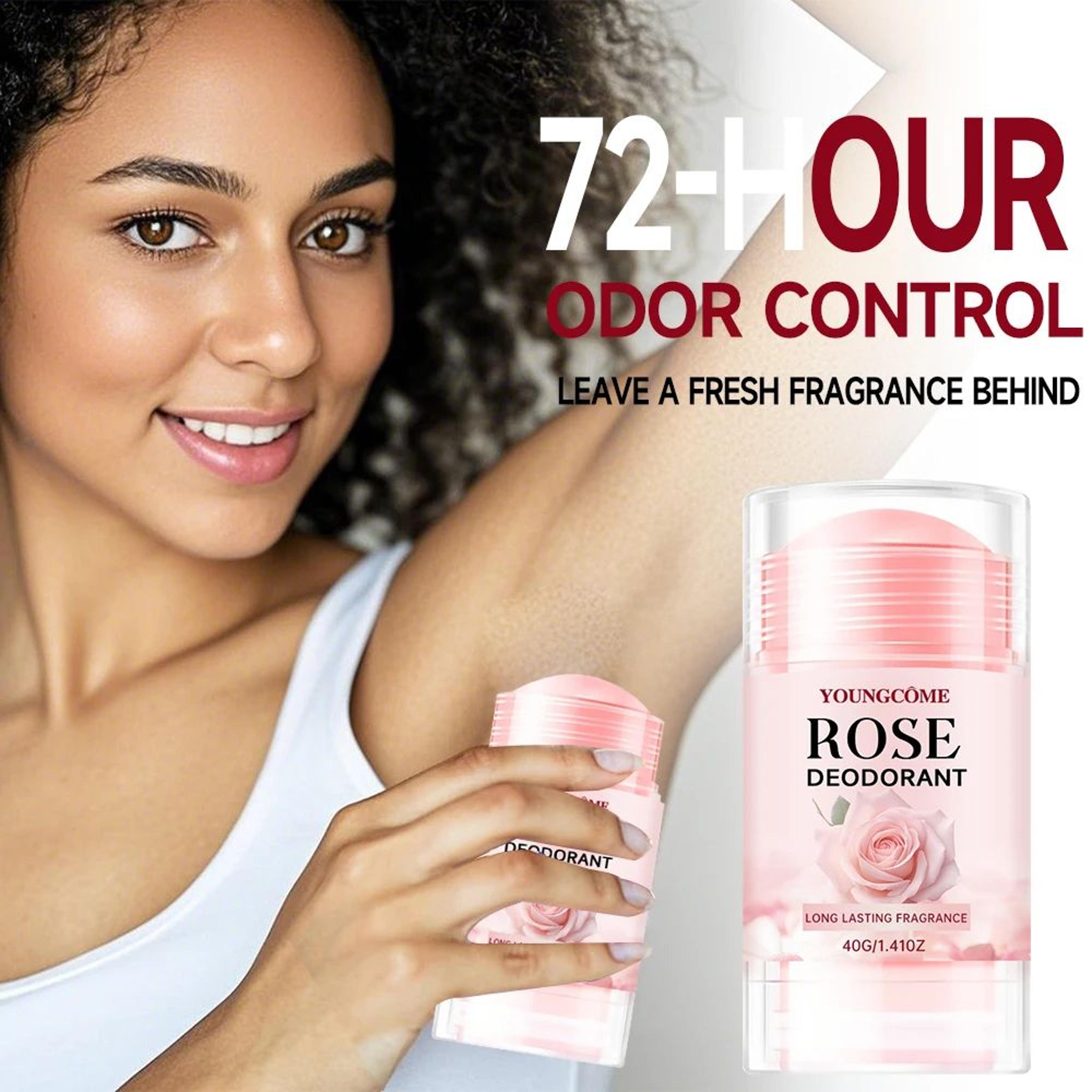 Pink Rose Deodorant Stick Long Lasting Rose Fragrance Underarm Deodorant