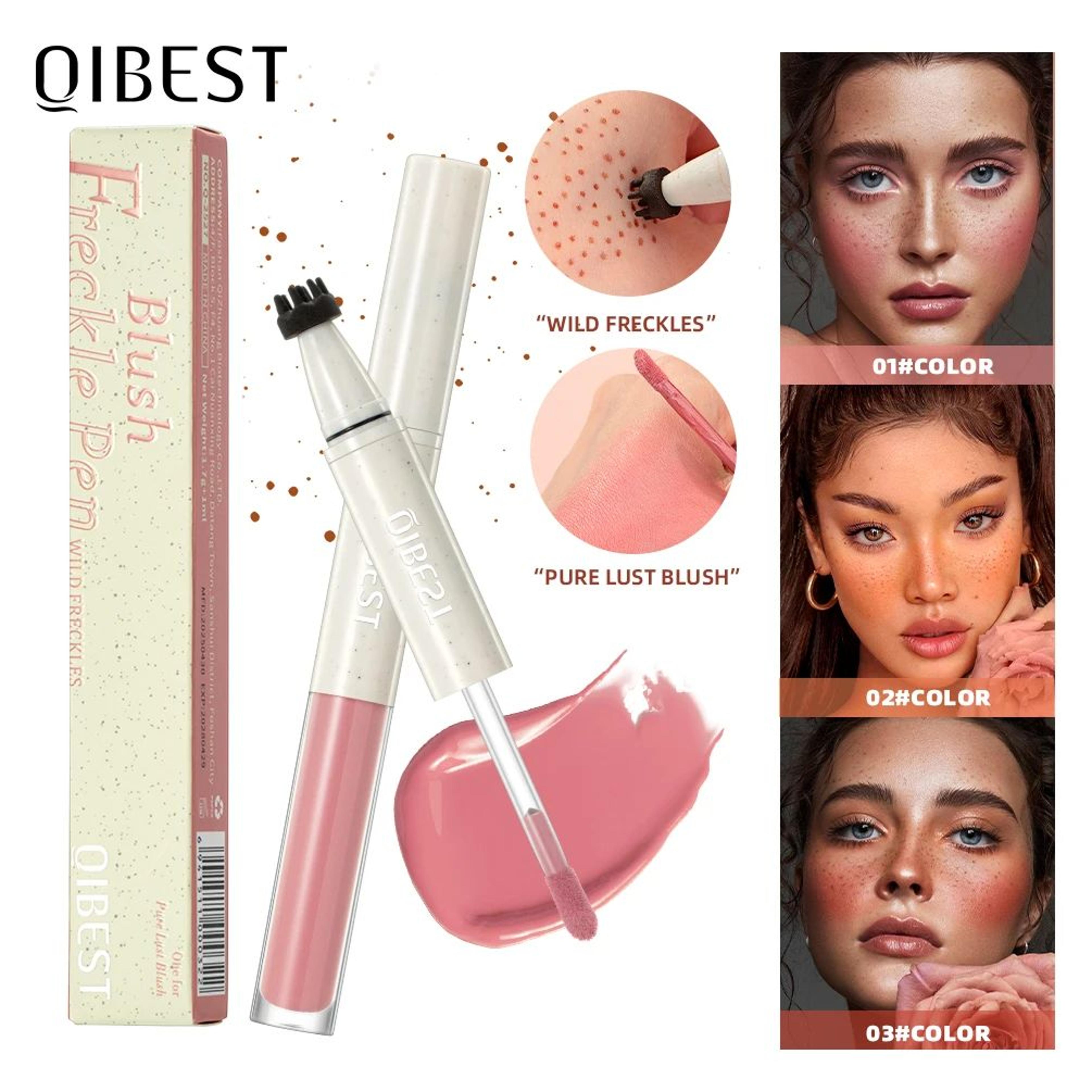 Double Ended Freckles Stamp Pen and Liquid Blush Makeup Stick