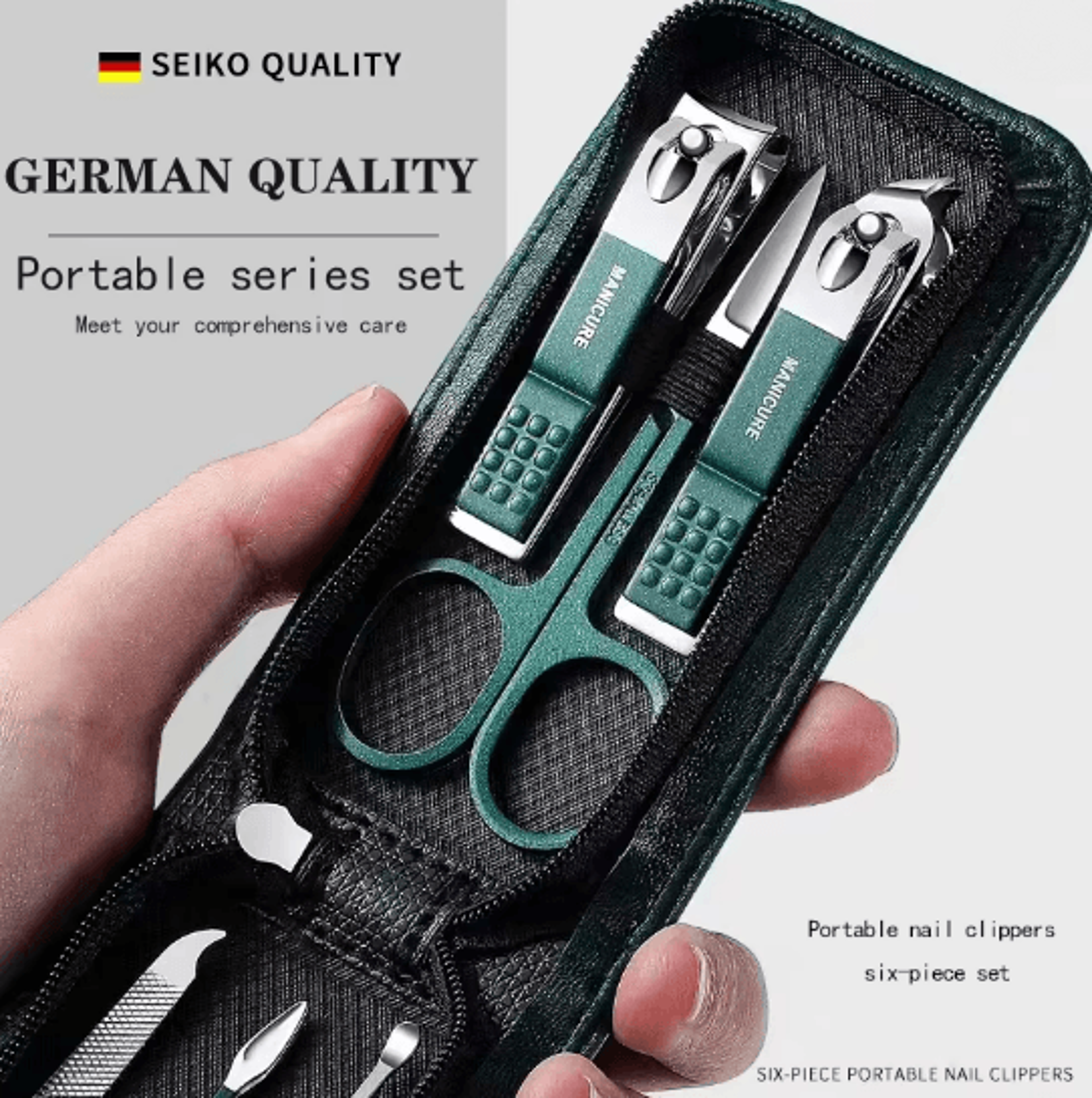 6 piece professional nail clipper manicure set