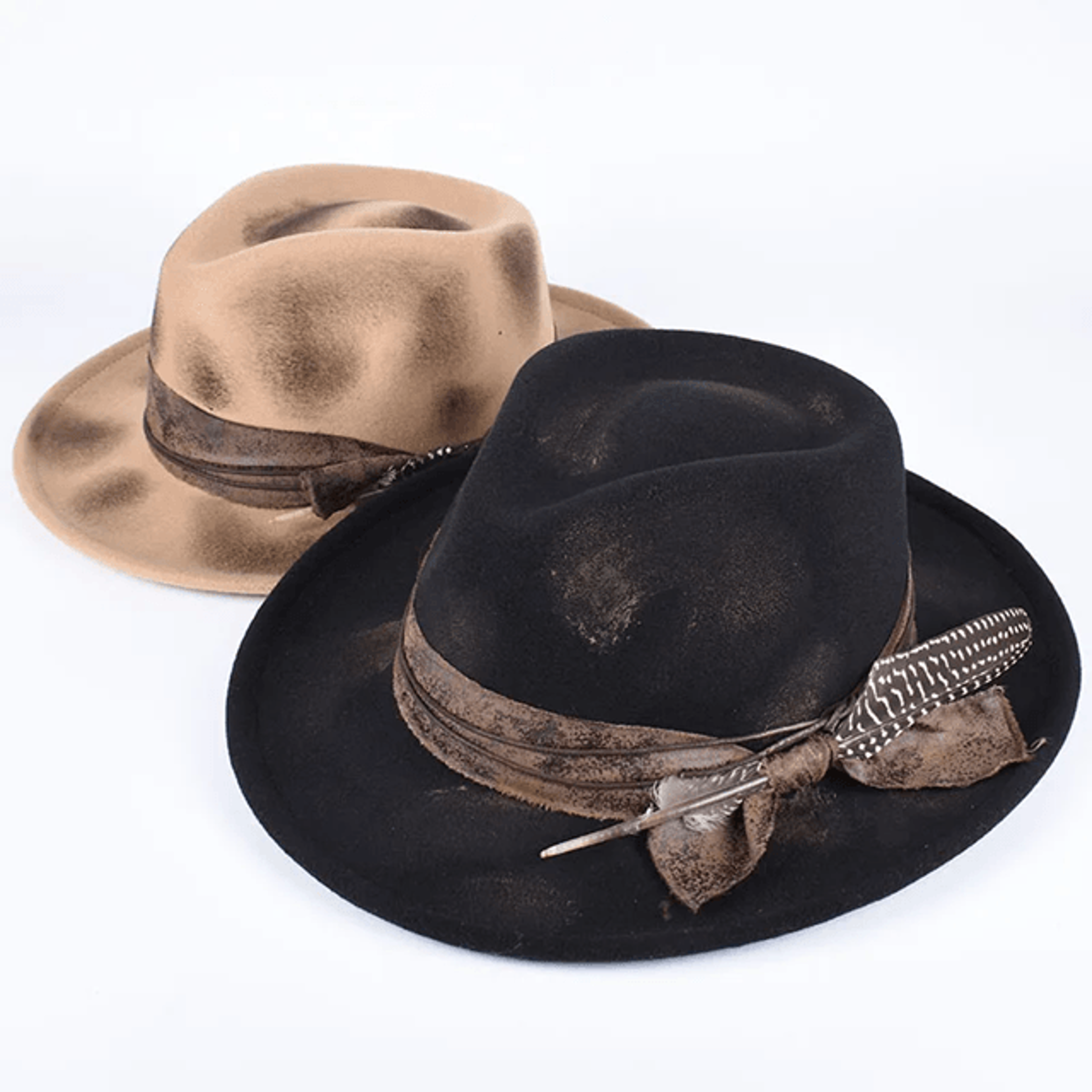 vintage feather fedora hat wide brim felt gentleman hat for men and women