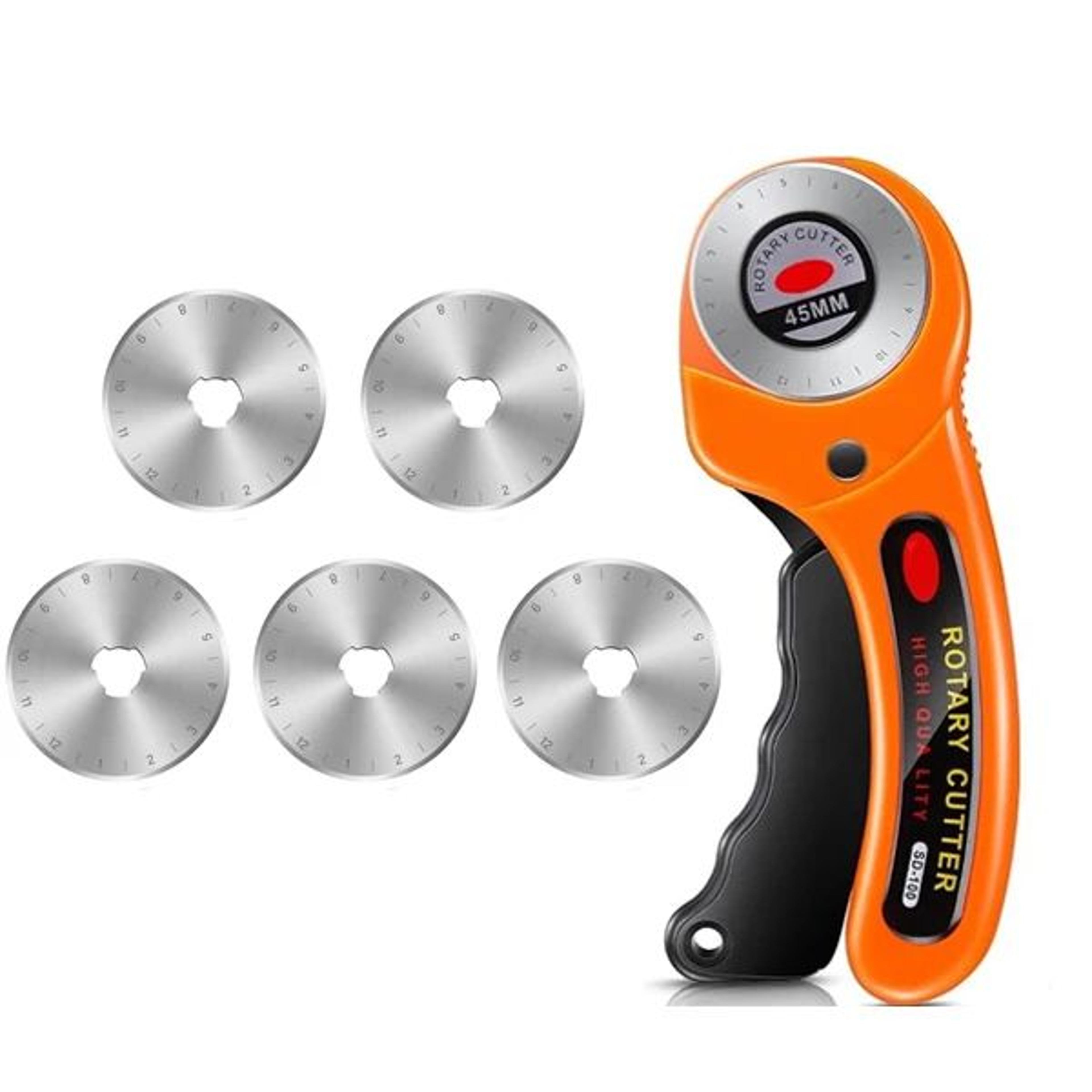45mm rotary fabric cutter with replacement blades precision quilting and sewing tool