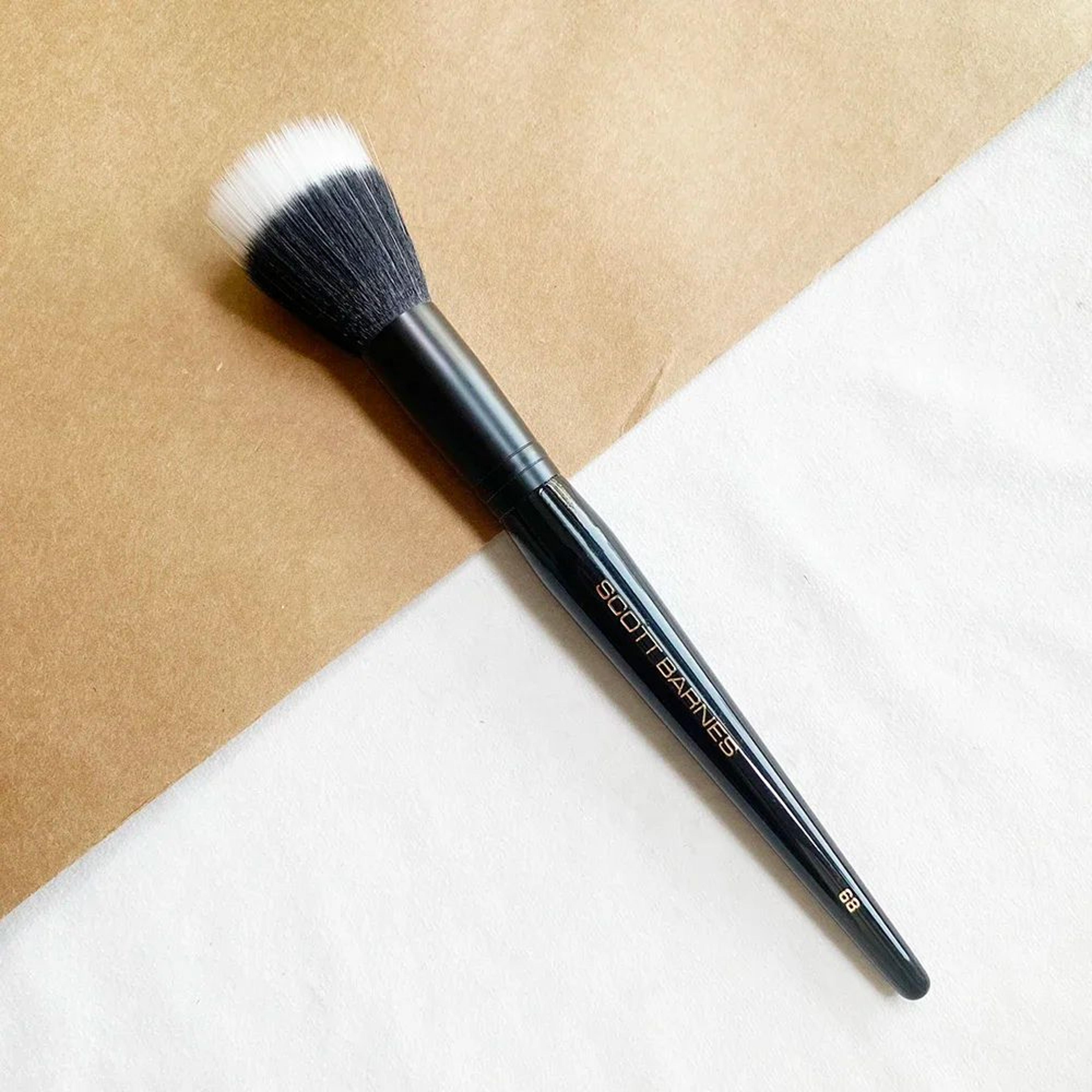 dual fiber stippling makeup brush professional foundation blending brush for liquid and cream makeup