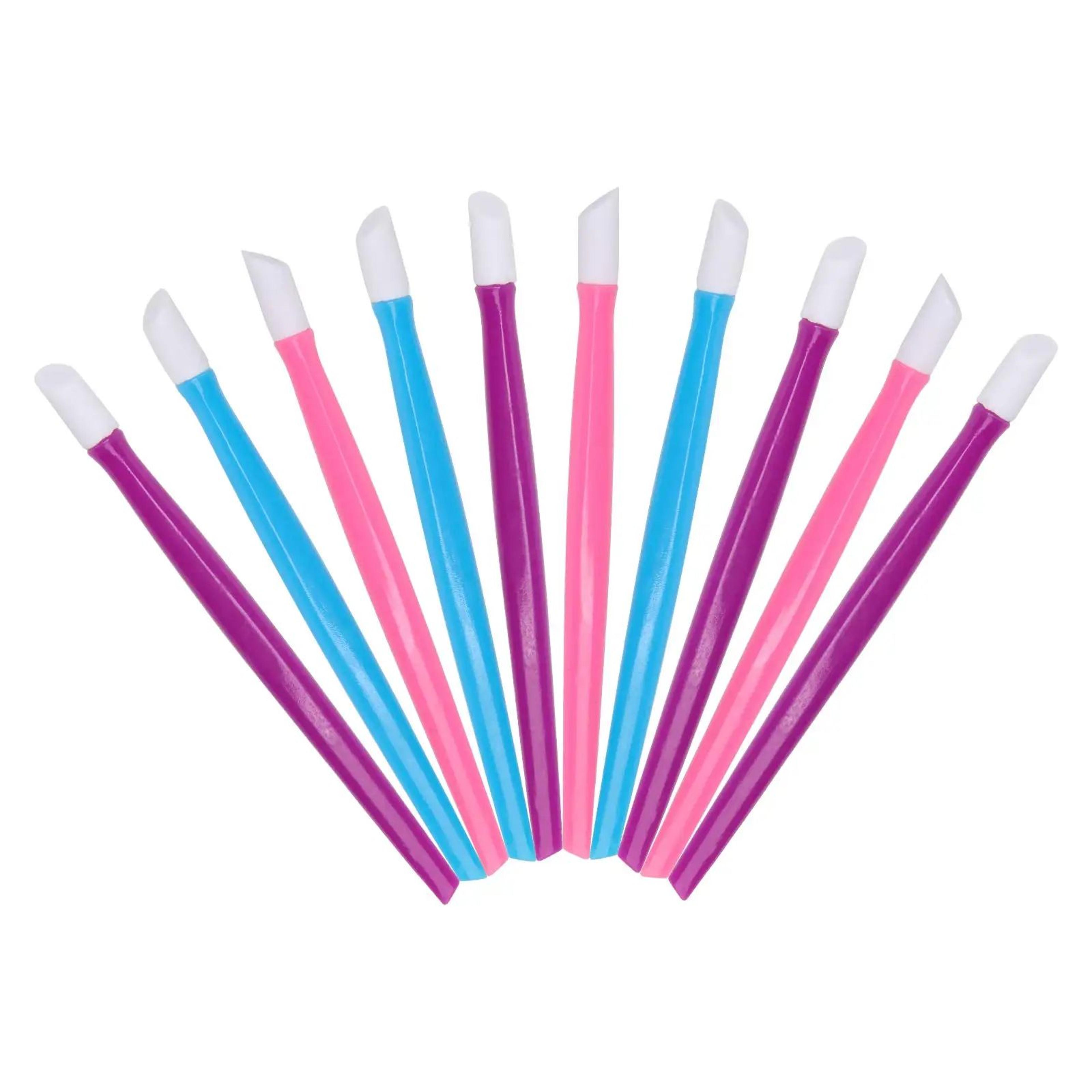 Silicone Cuticle Pushers Manicure Dead Skin Remover Nail Tools 10 Pack