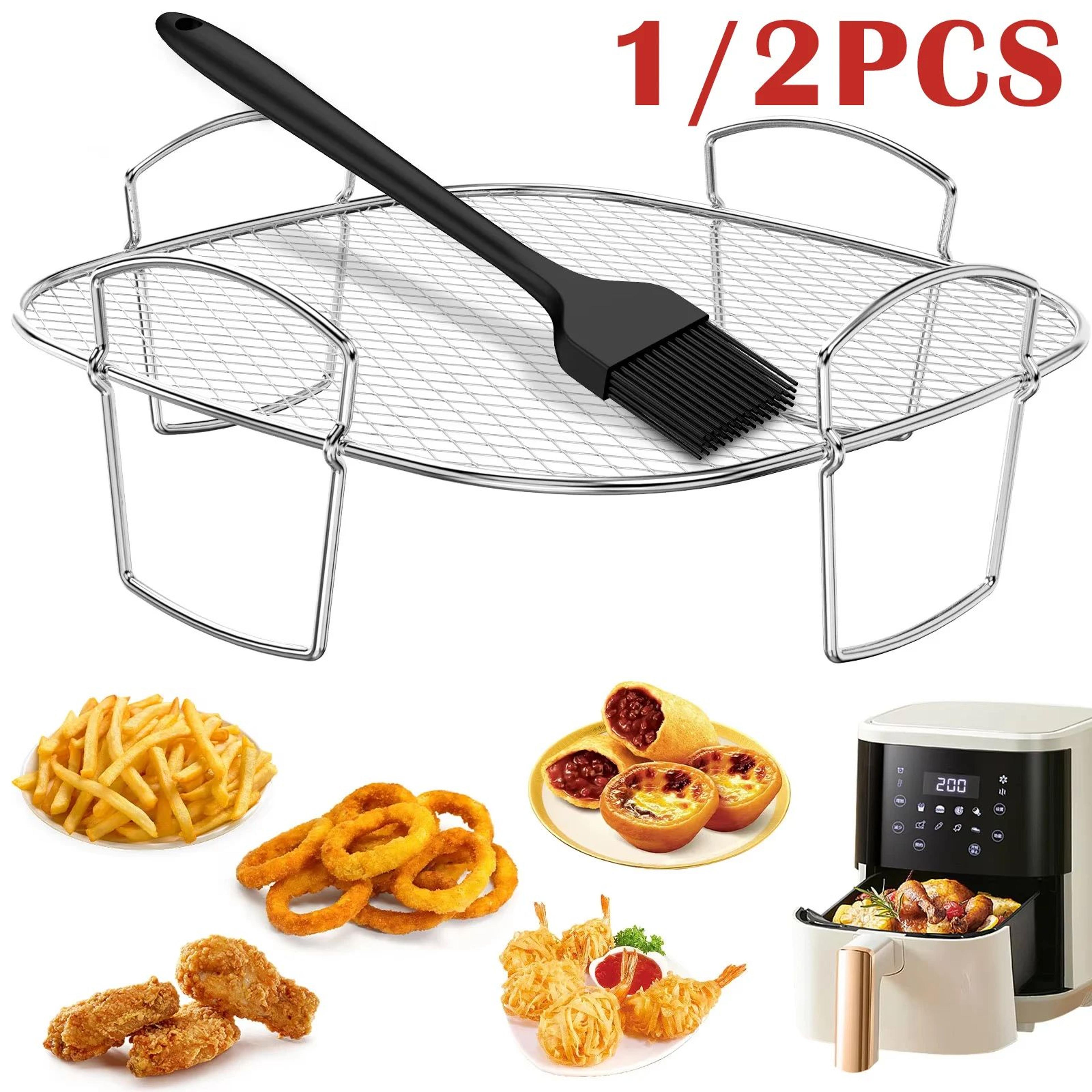 multifunctional air fryer rack stainless steel cooking and roasting tray