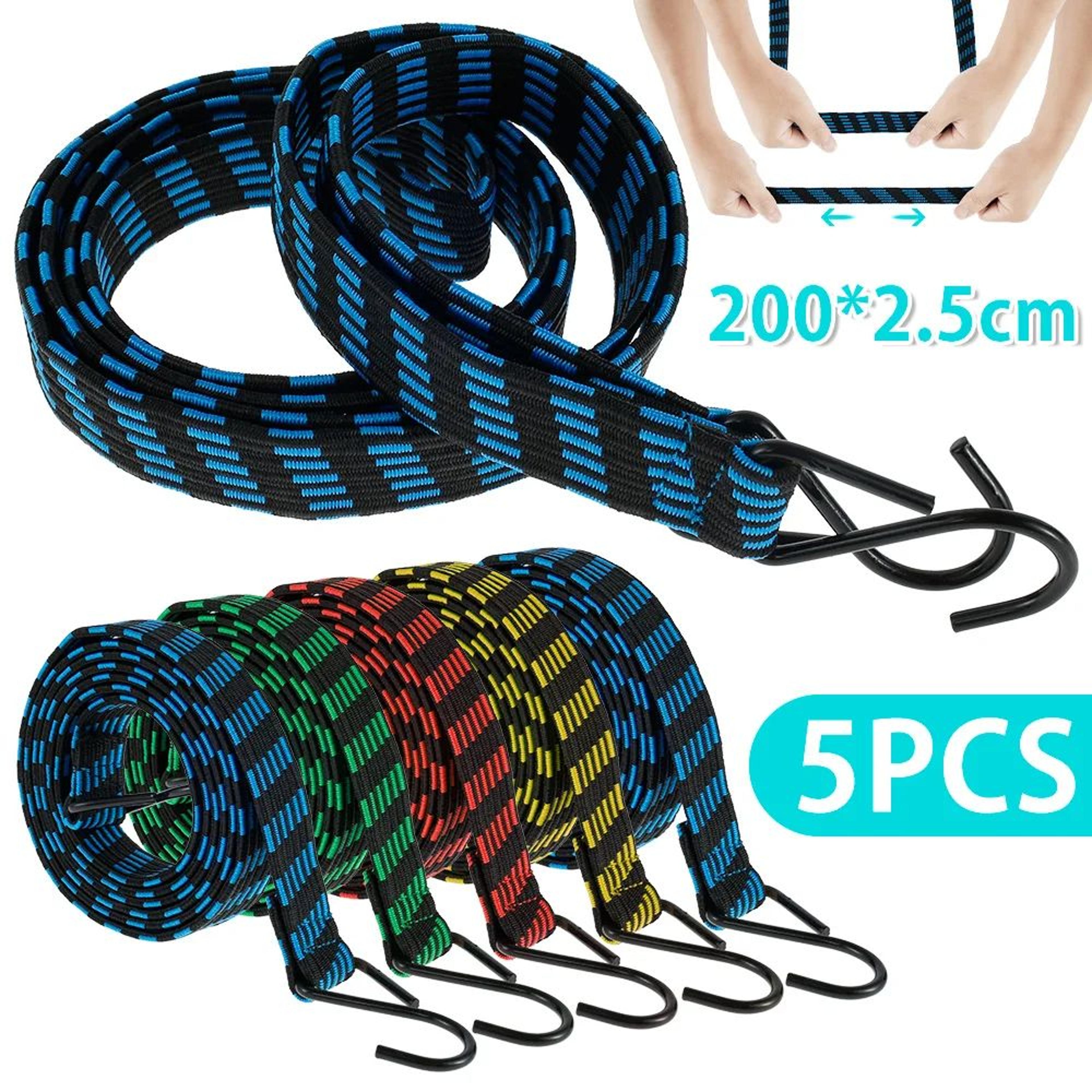 Heavy Duty Bungee Cords Set Elastic Luggage Straps with Hooks