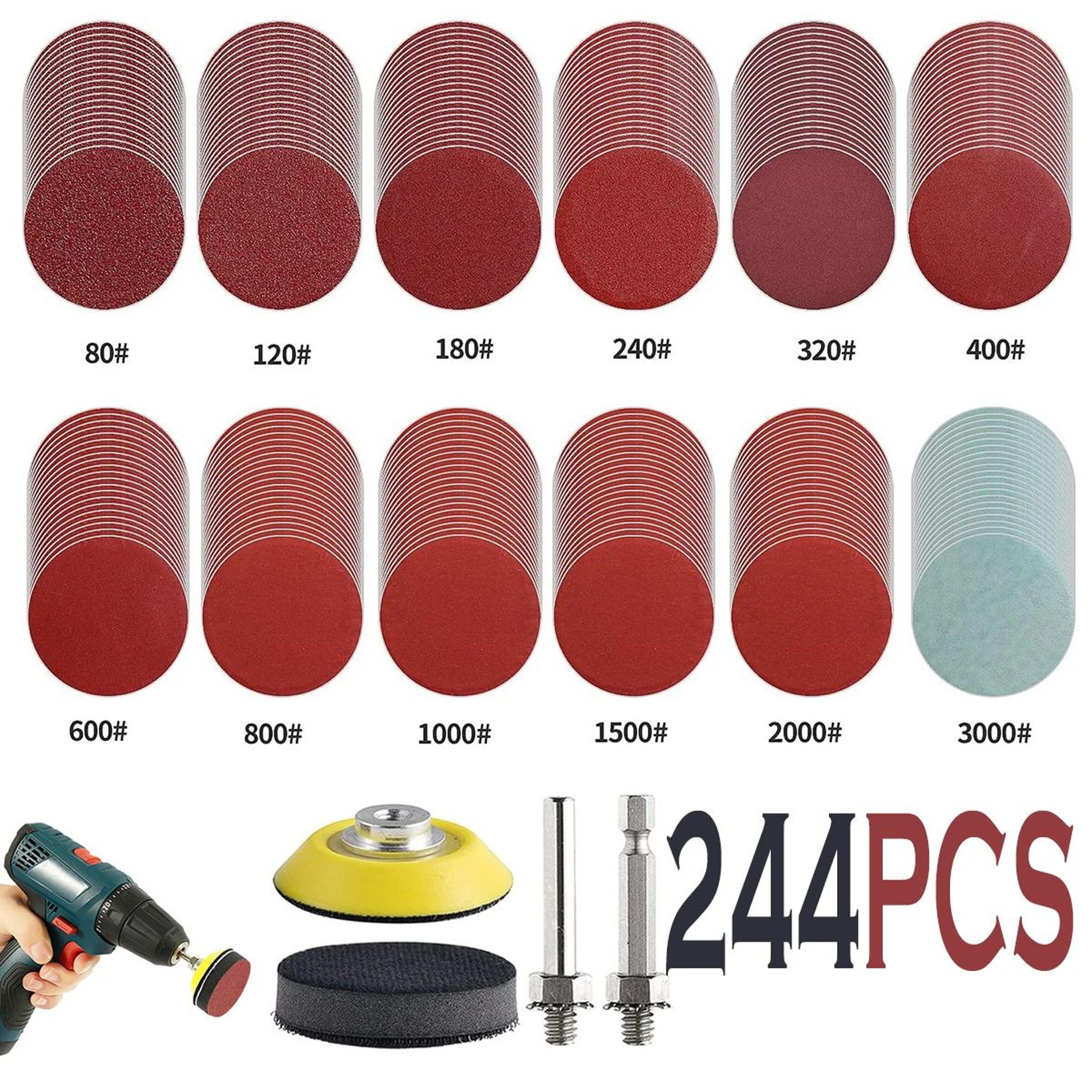 sandpaper disc set for headlight restoration and precision polishing