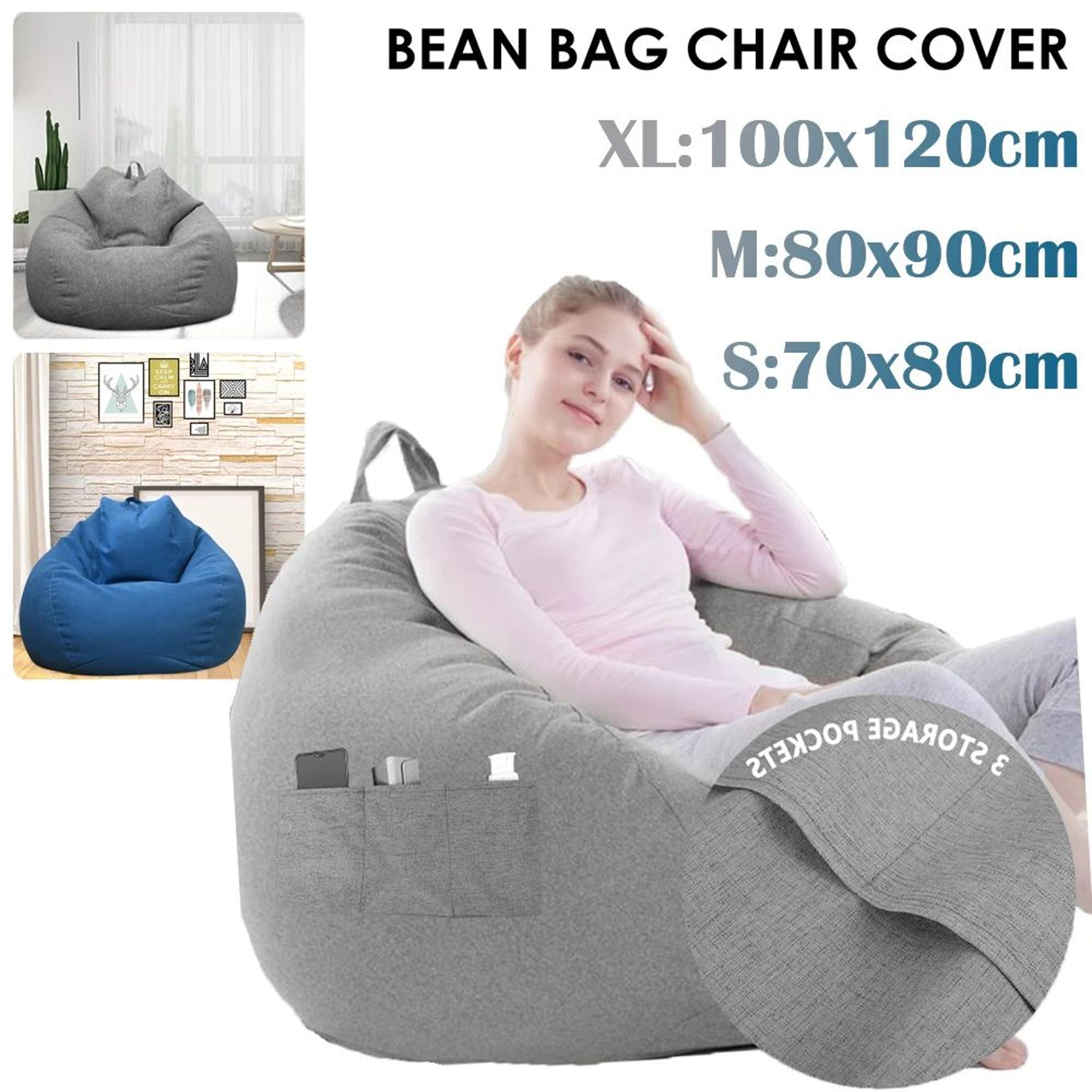 large bean bag sofa cover soft removable lazy seat for indoor outdoor use