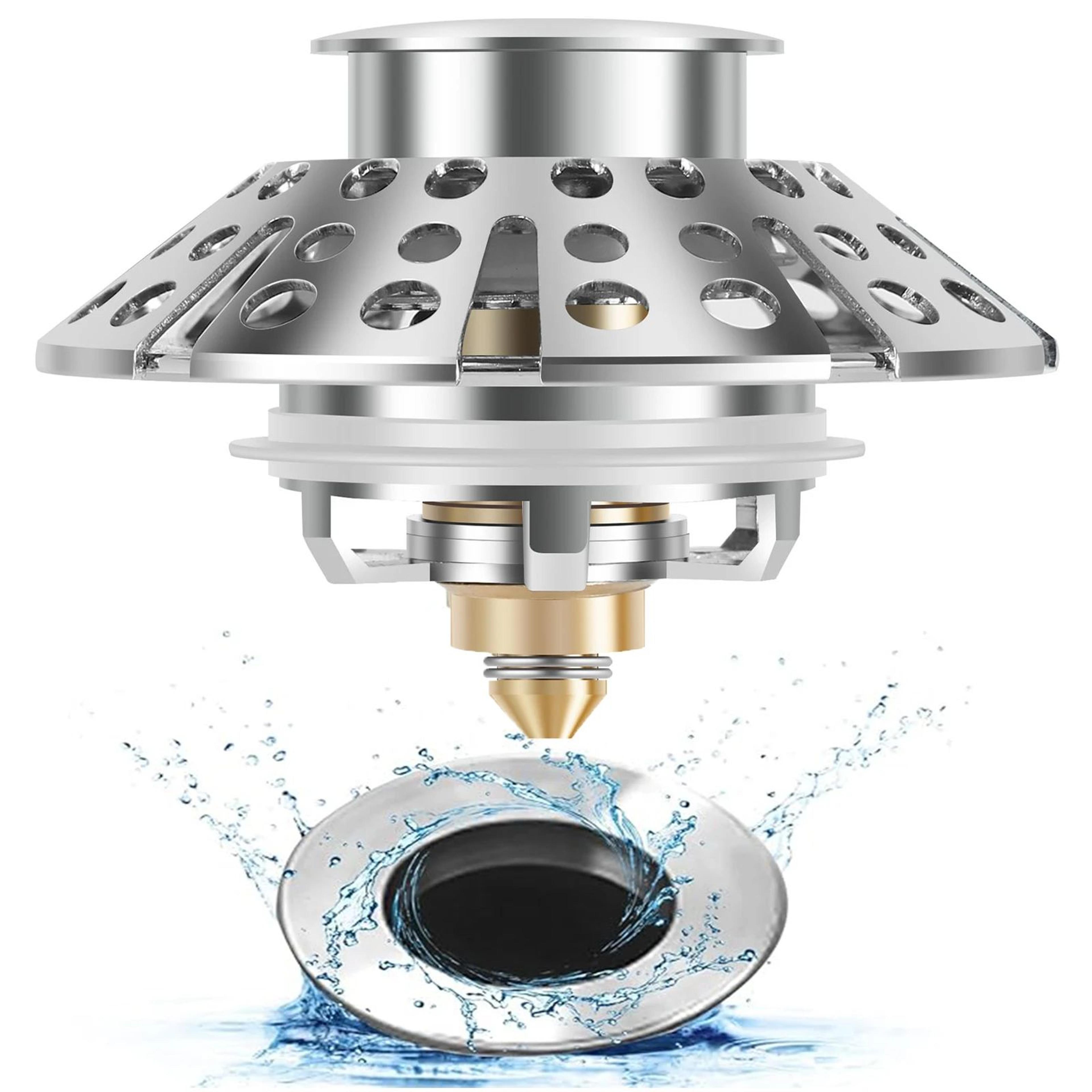 pop up sink drain stopper with filter leak proof bathroom drain strainer