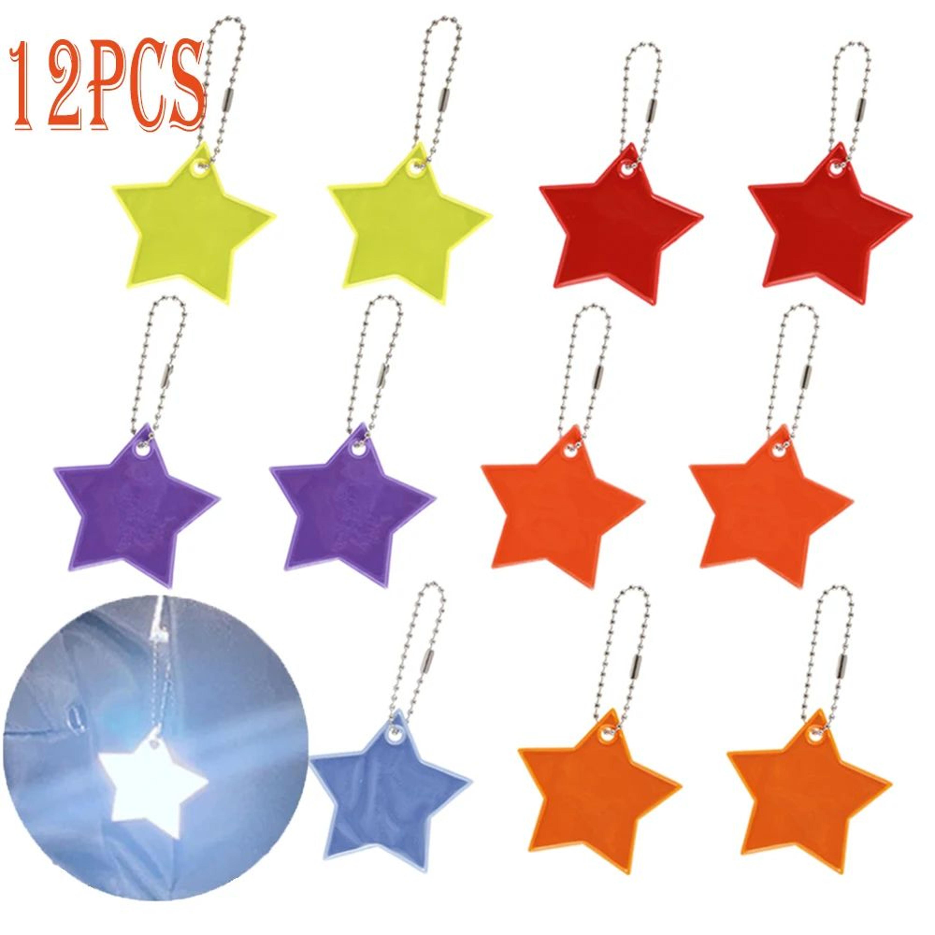 brightsafe reflective star keychain set for kids bags and strollers