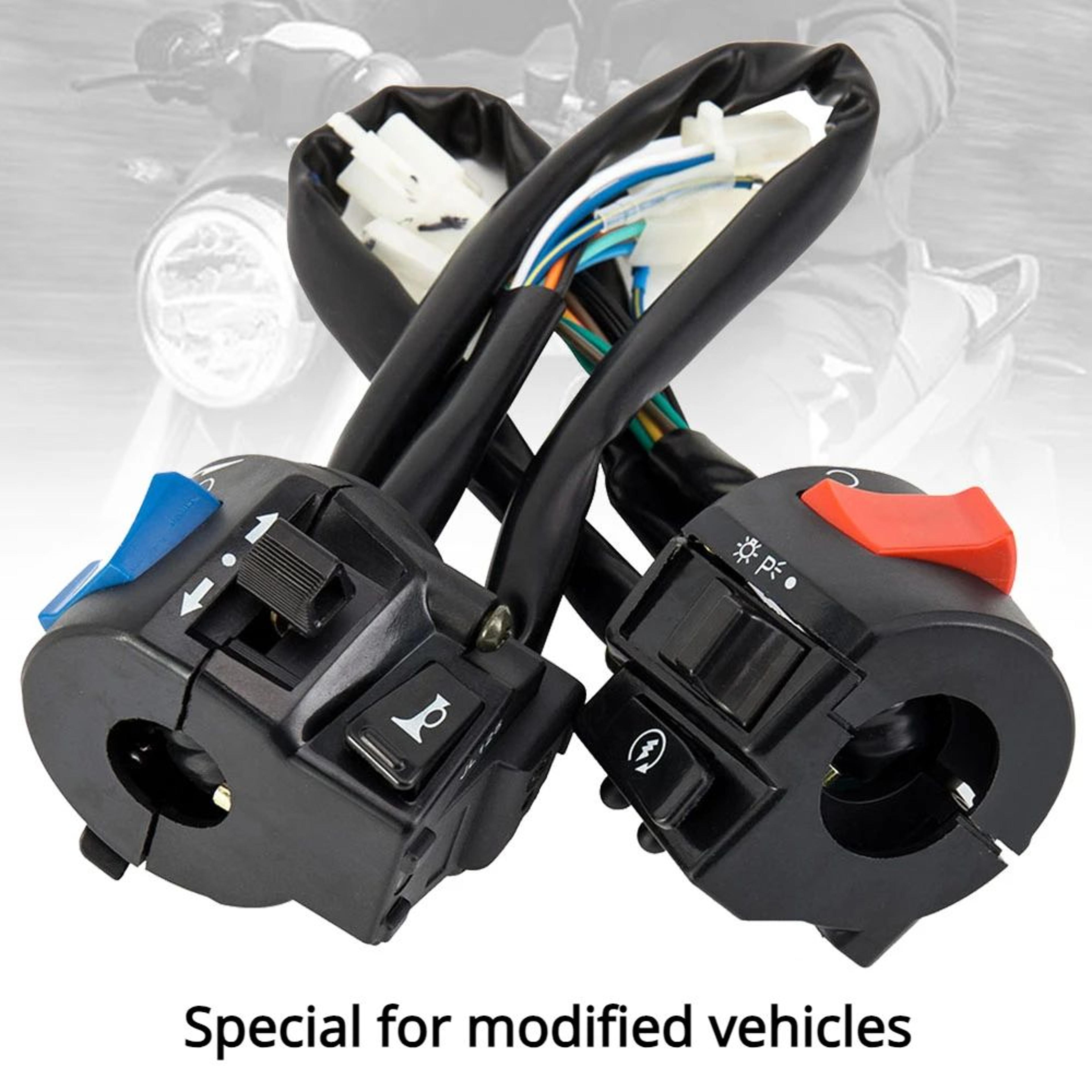 motocontrol universal motorcycle handlebar switch for lights and signals