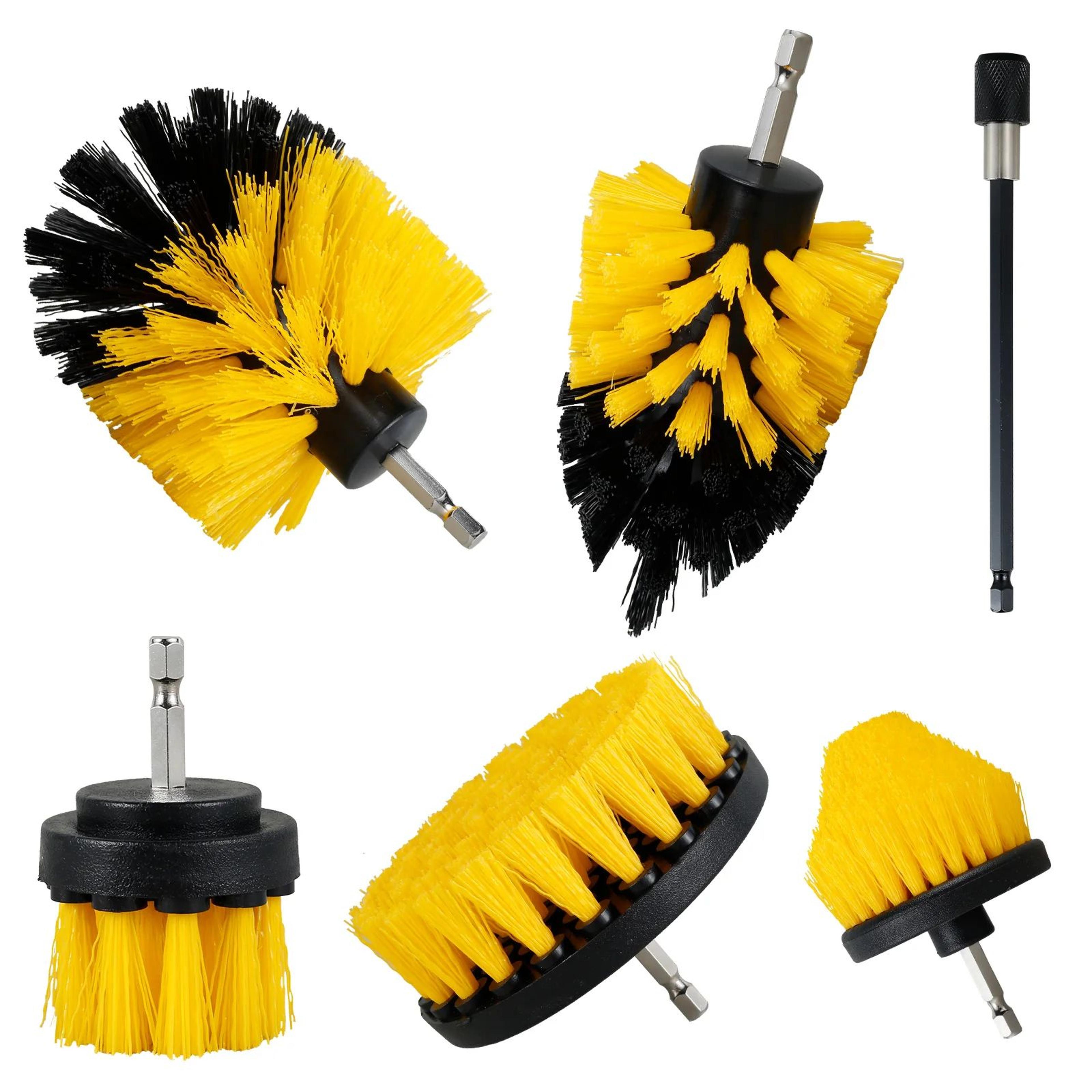 5 piece drill brush cleaning kit power scrubber attachment set for deep cleaning