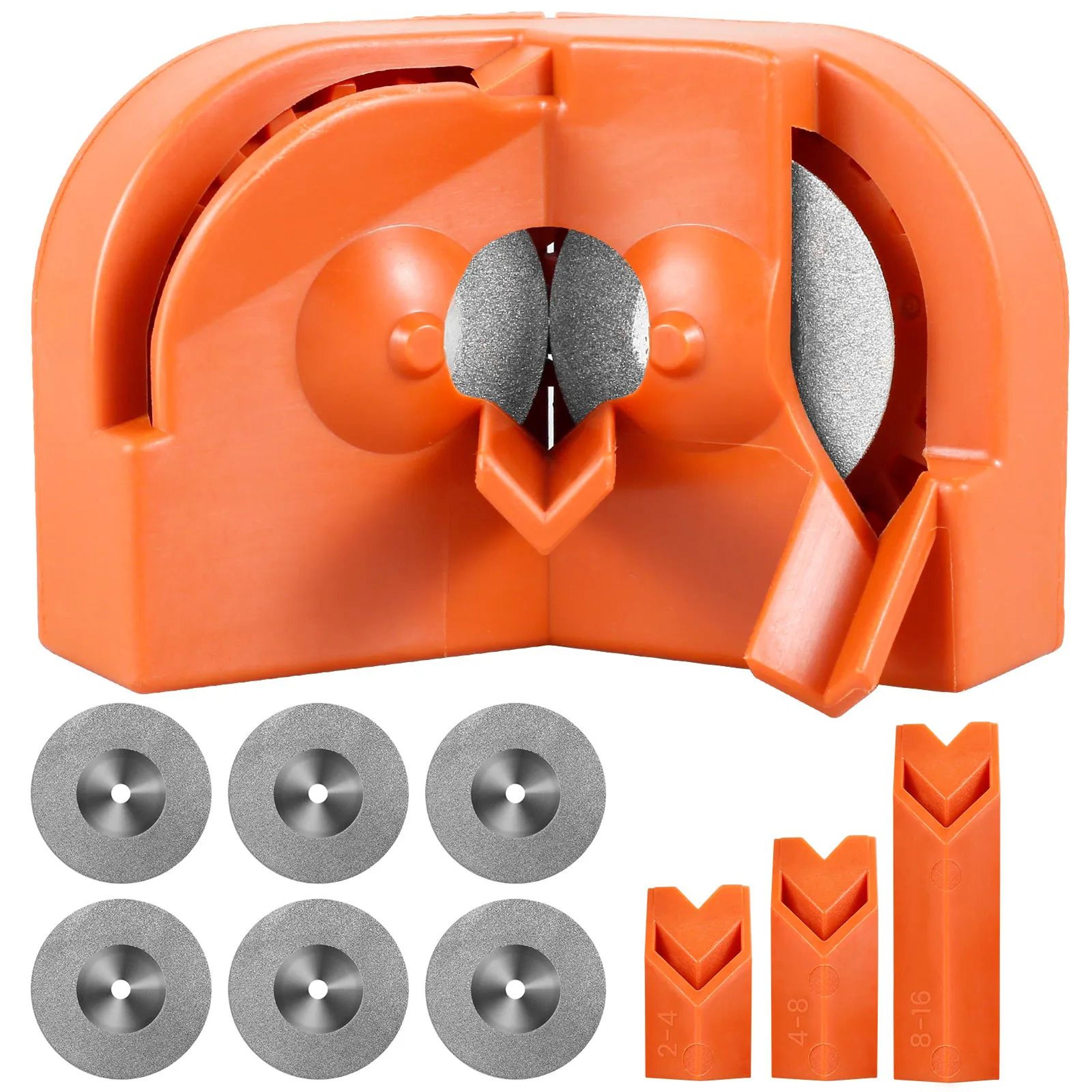 universal drill bit sharpener tool with diamond grinding wheel for fast precision sharpening