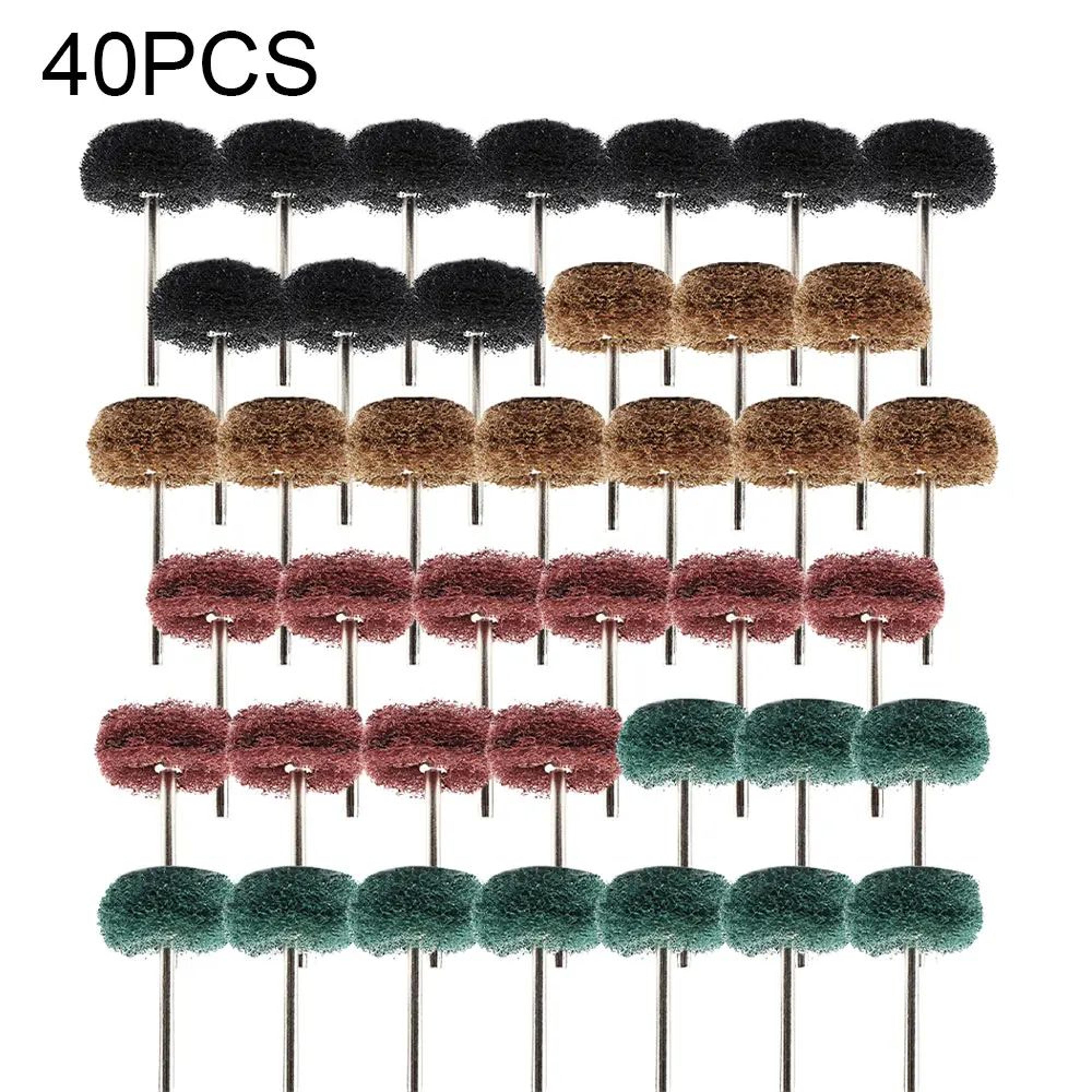 abrasive nylon brush set for drill cleaning polishing and surface finishing