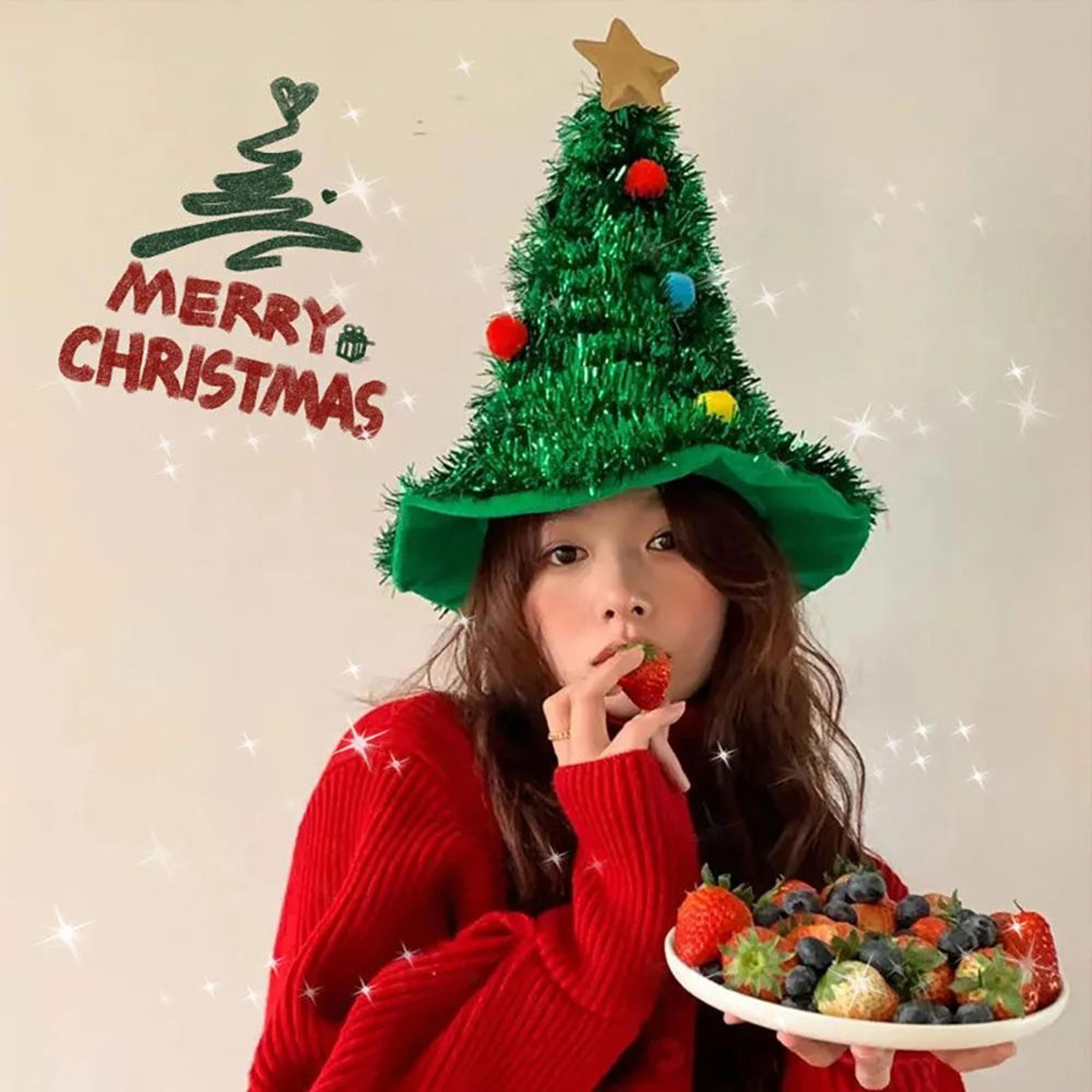 mini christmas tree headband festive holiday hair accessory