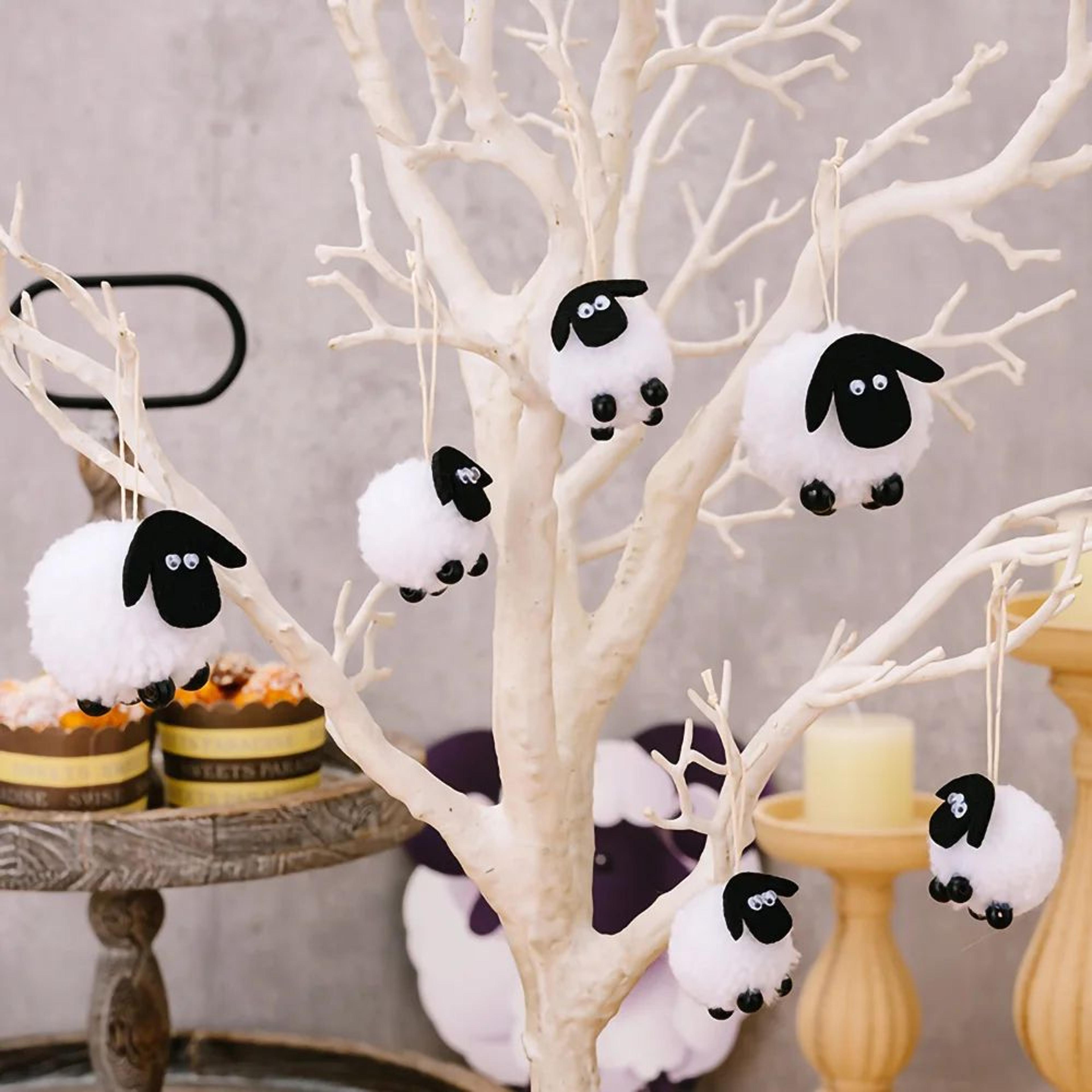 cute plush sheep eid decorations mini ramadan mubarak table decor set