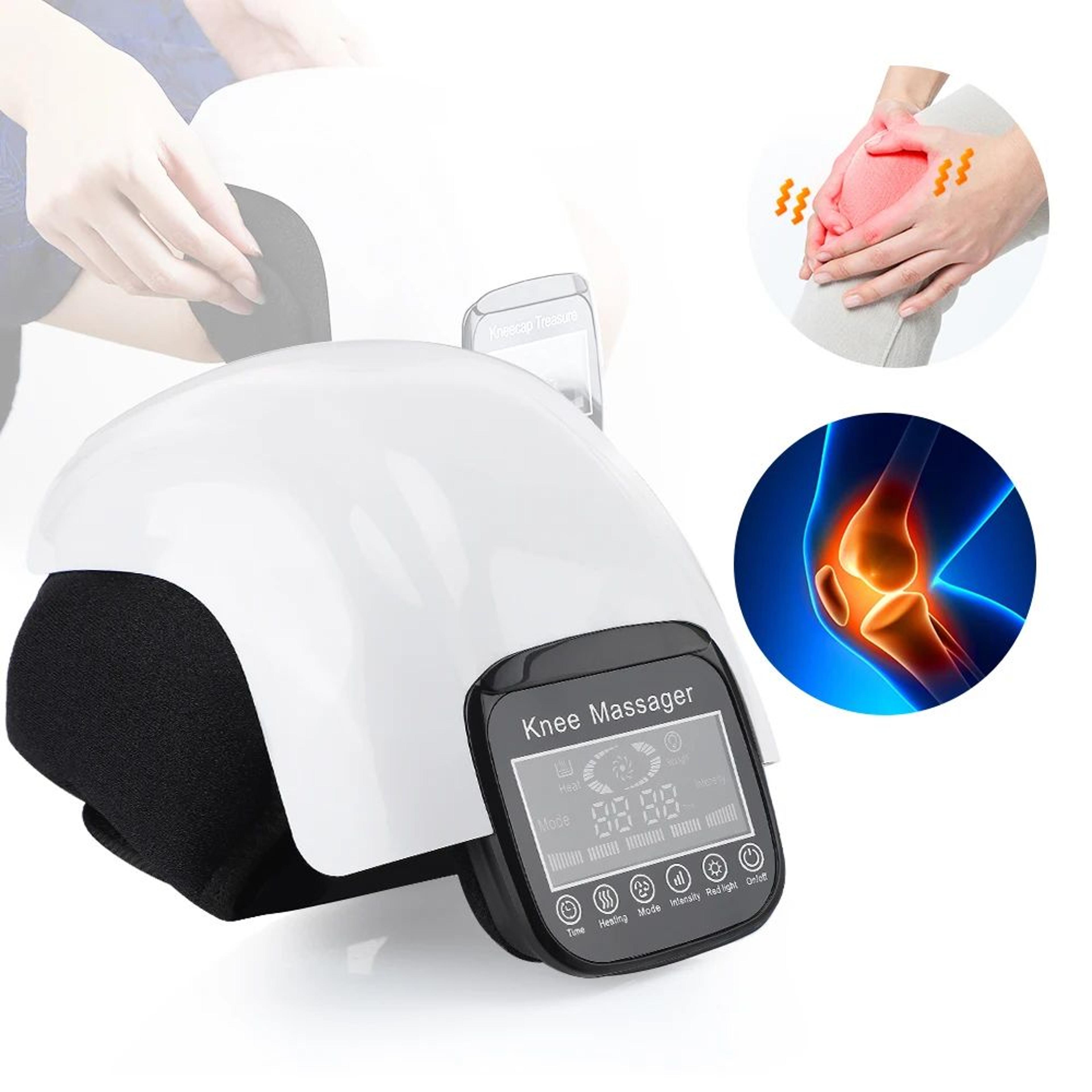 wireless knee massager air compression knee therapy device with heat and vibration