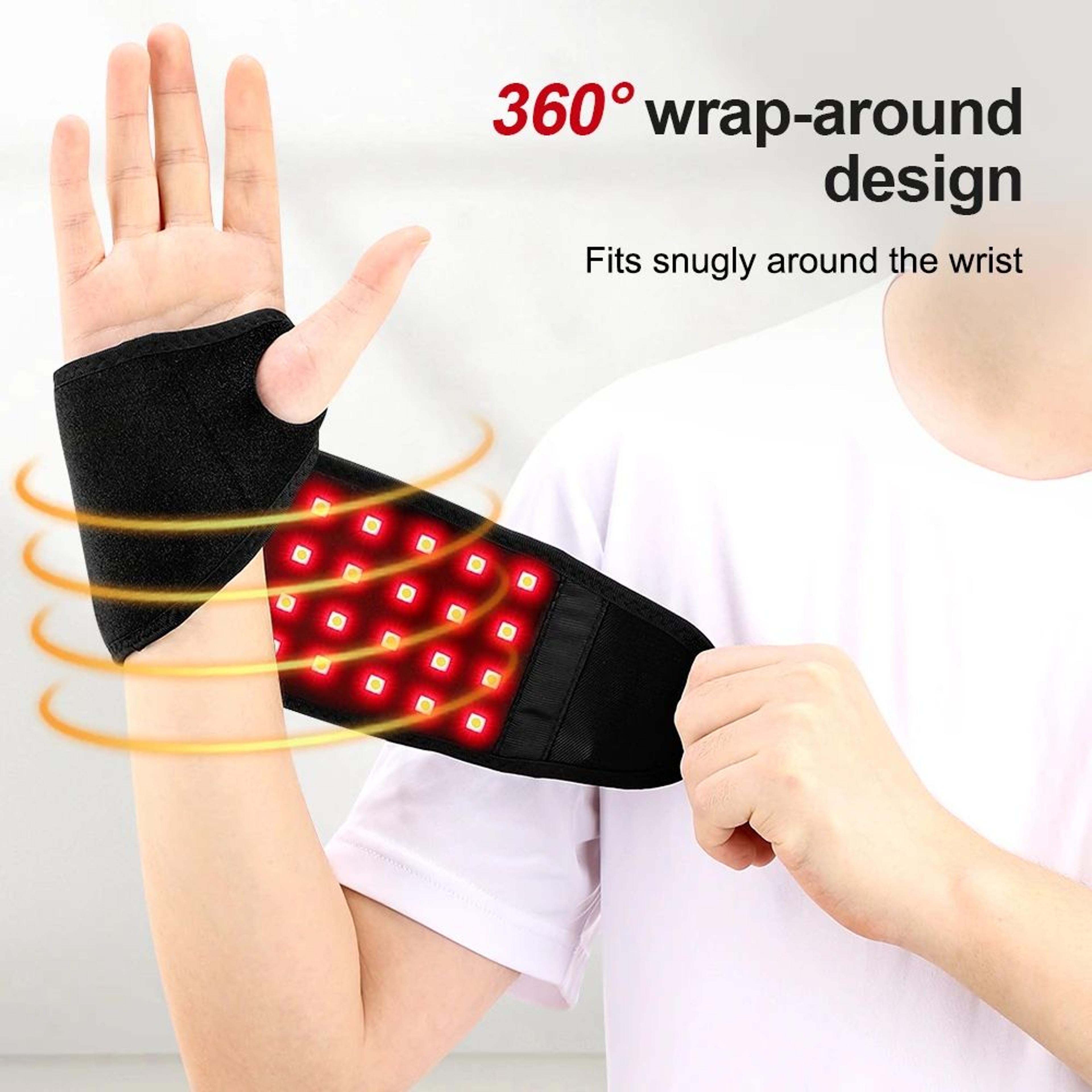 electric wrist massager heated wrist support brace with vibration therapy