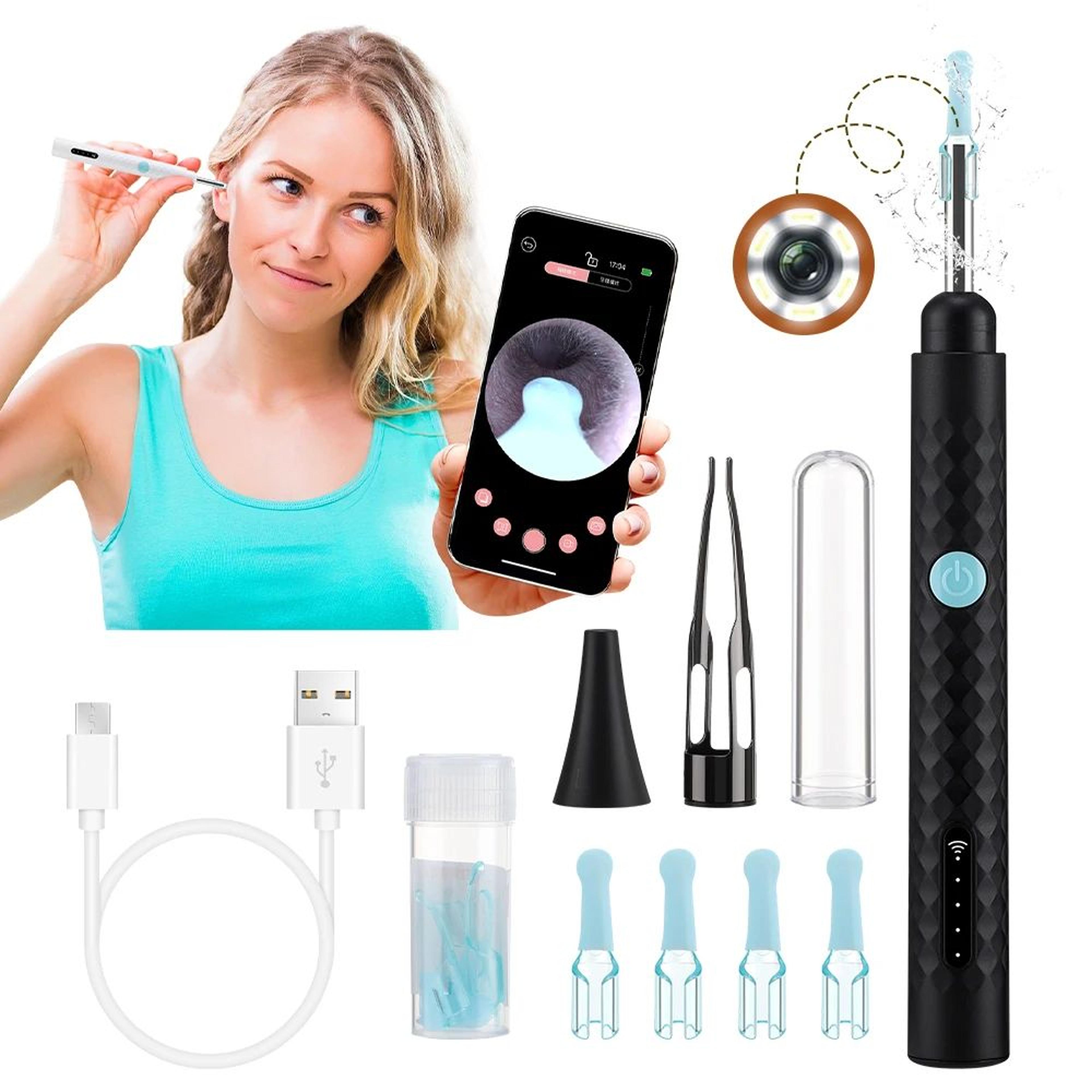 wireless ear camera otoscope hd ear cleaner with app visual cleaning tool