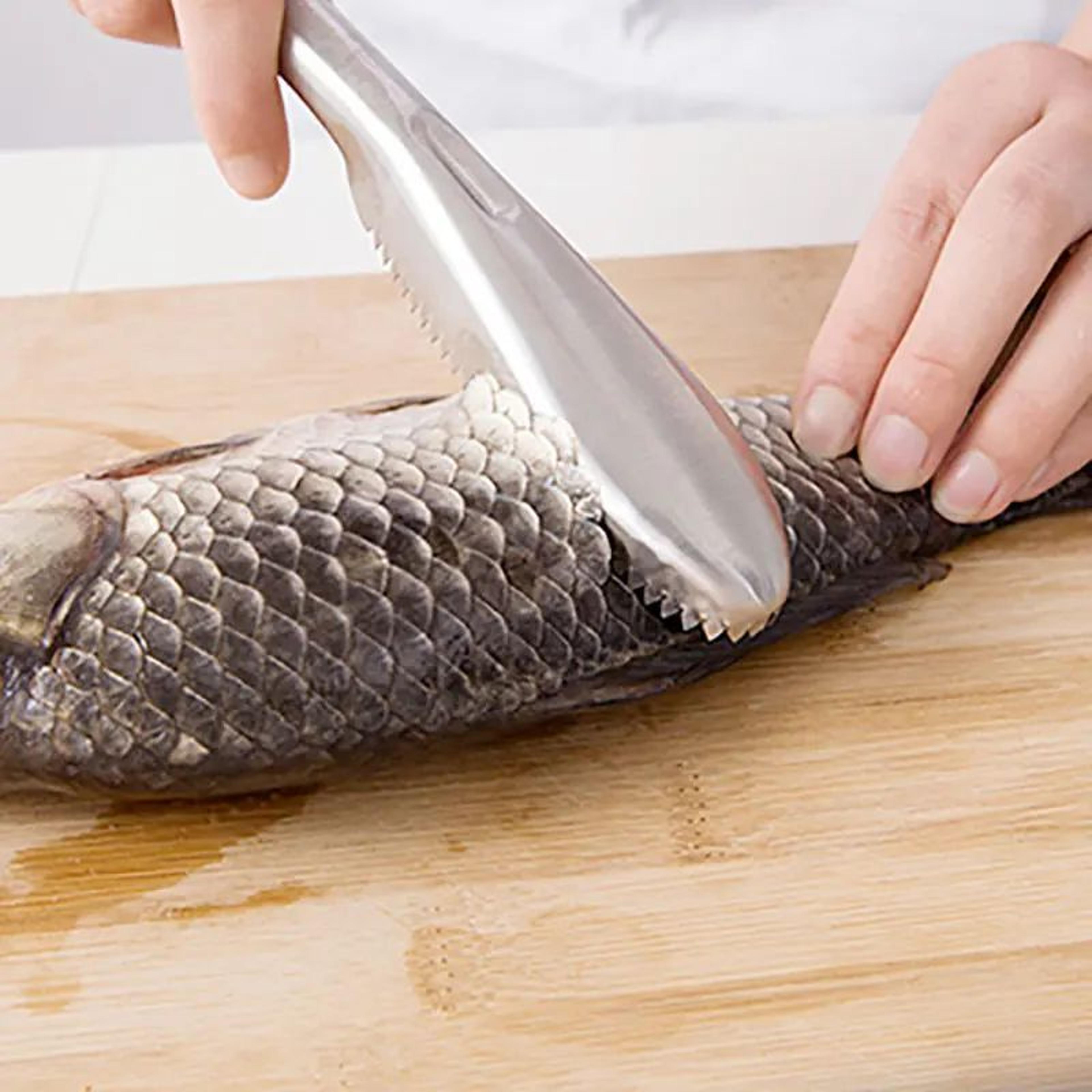 stainless steel fish scaler easy descaling kitchen tool