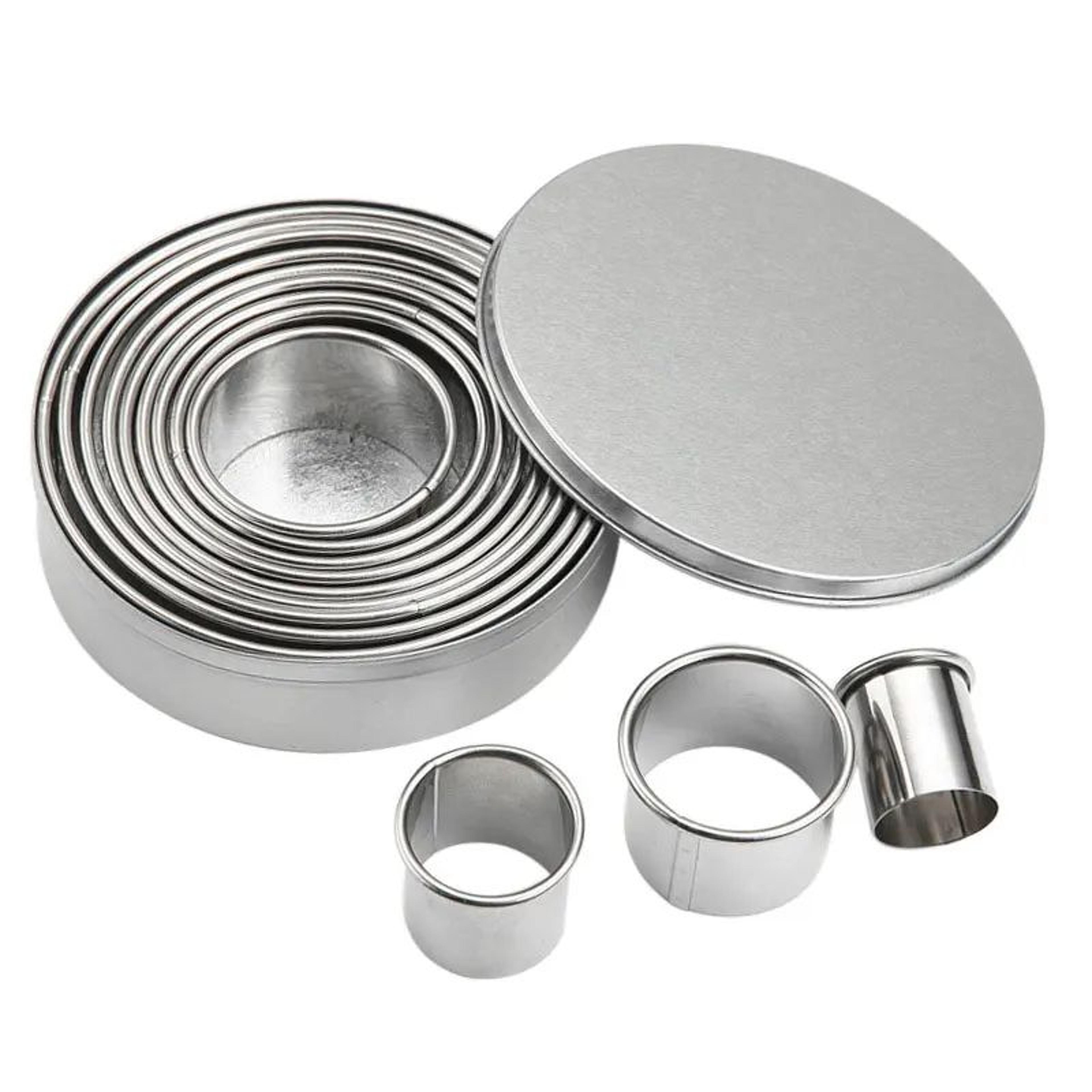 stainless steel mousse ring set round cake cutter baking molds