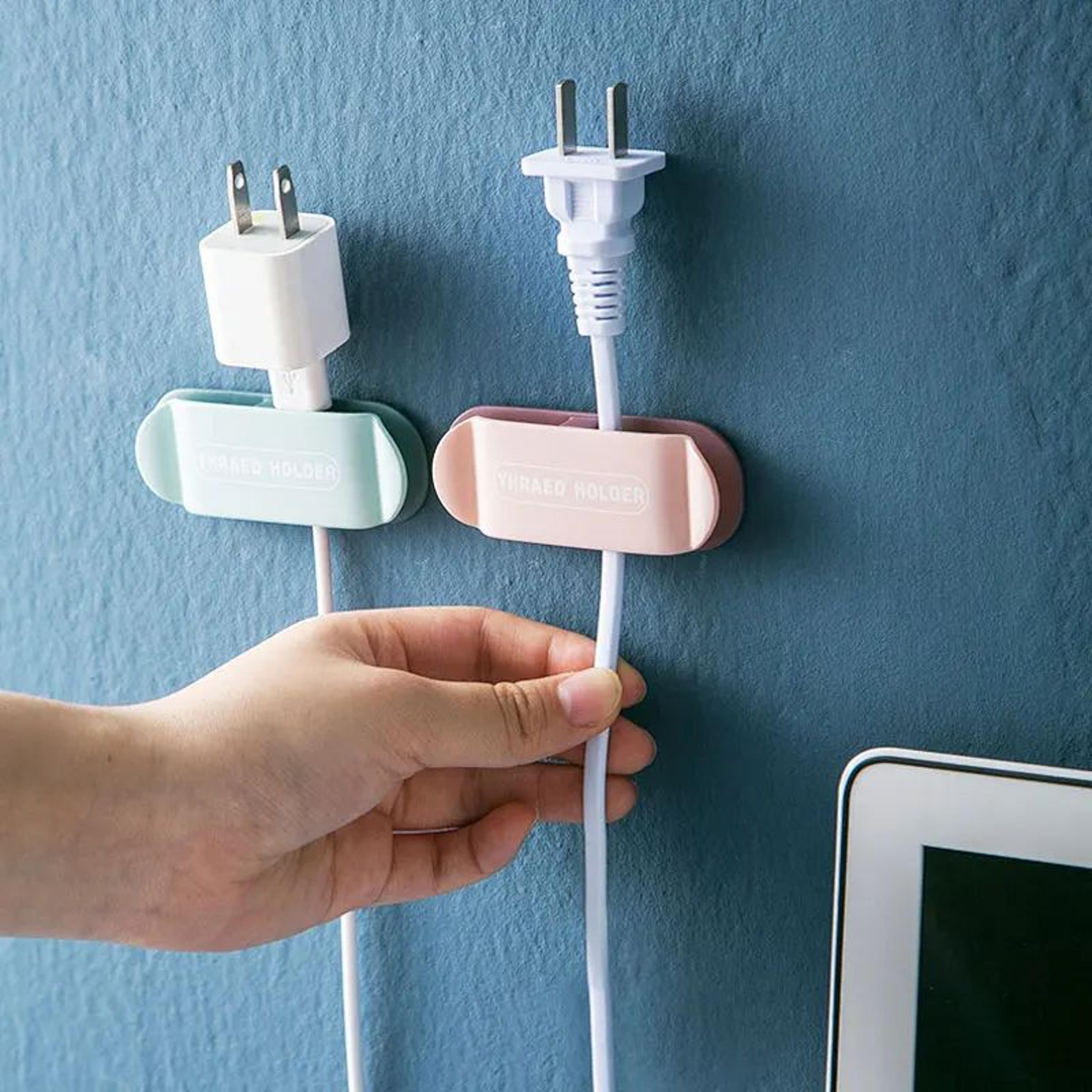 magnetic cable clip organizer for desk and wall cord management