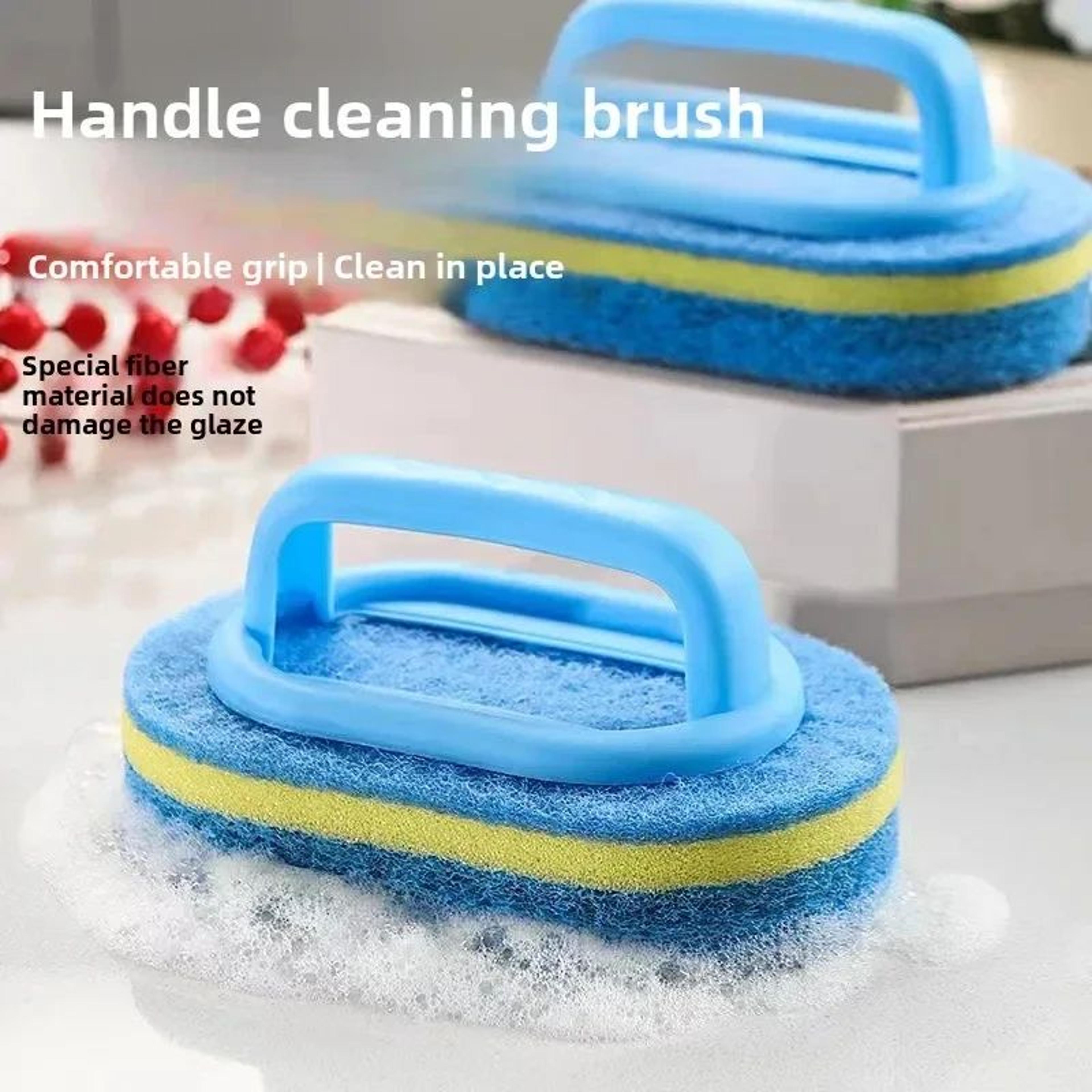 multipurpose cleaning brush with handle sponge for kitchen and bathroom