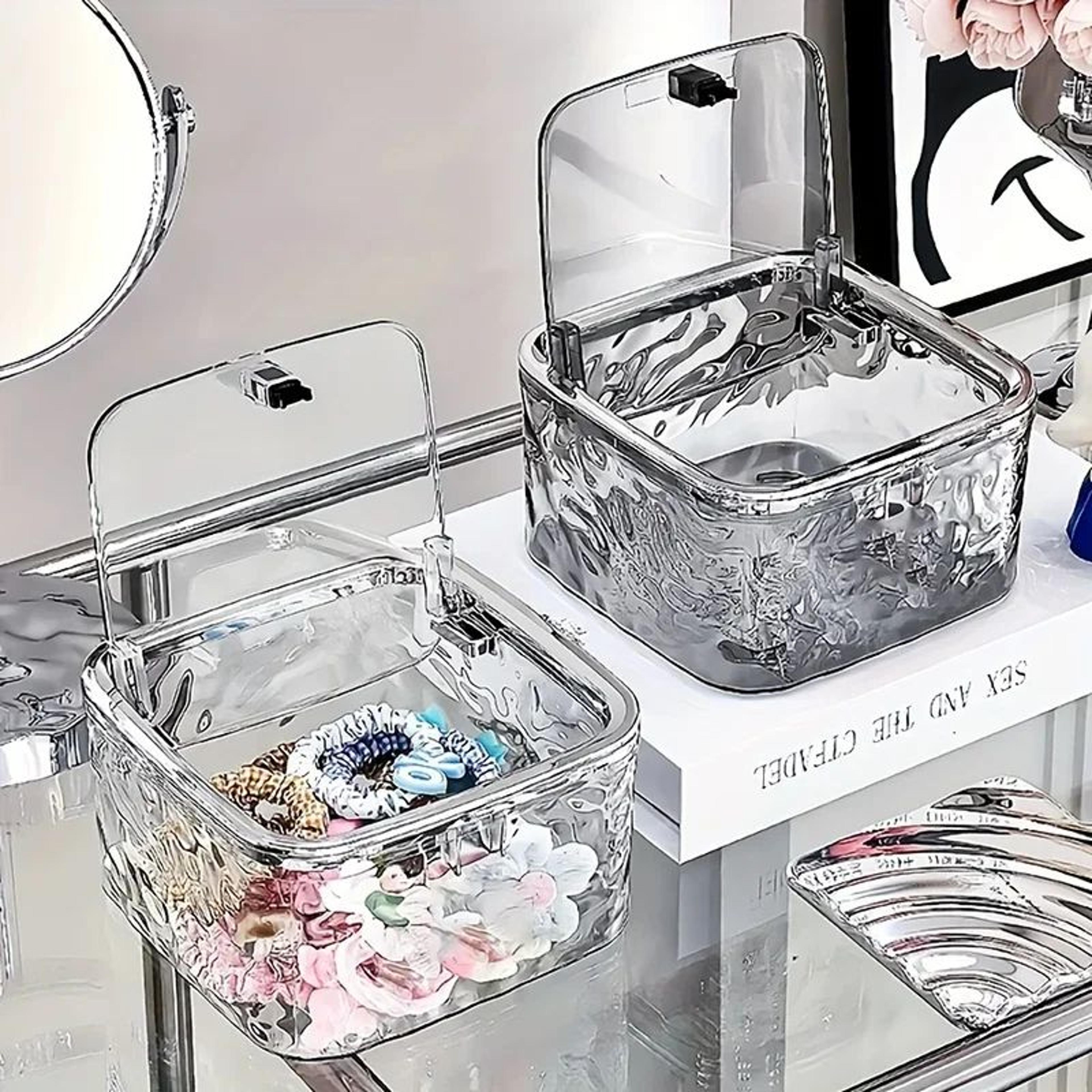 clear acrylic hair accessories organizer box for neat storage