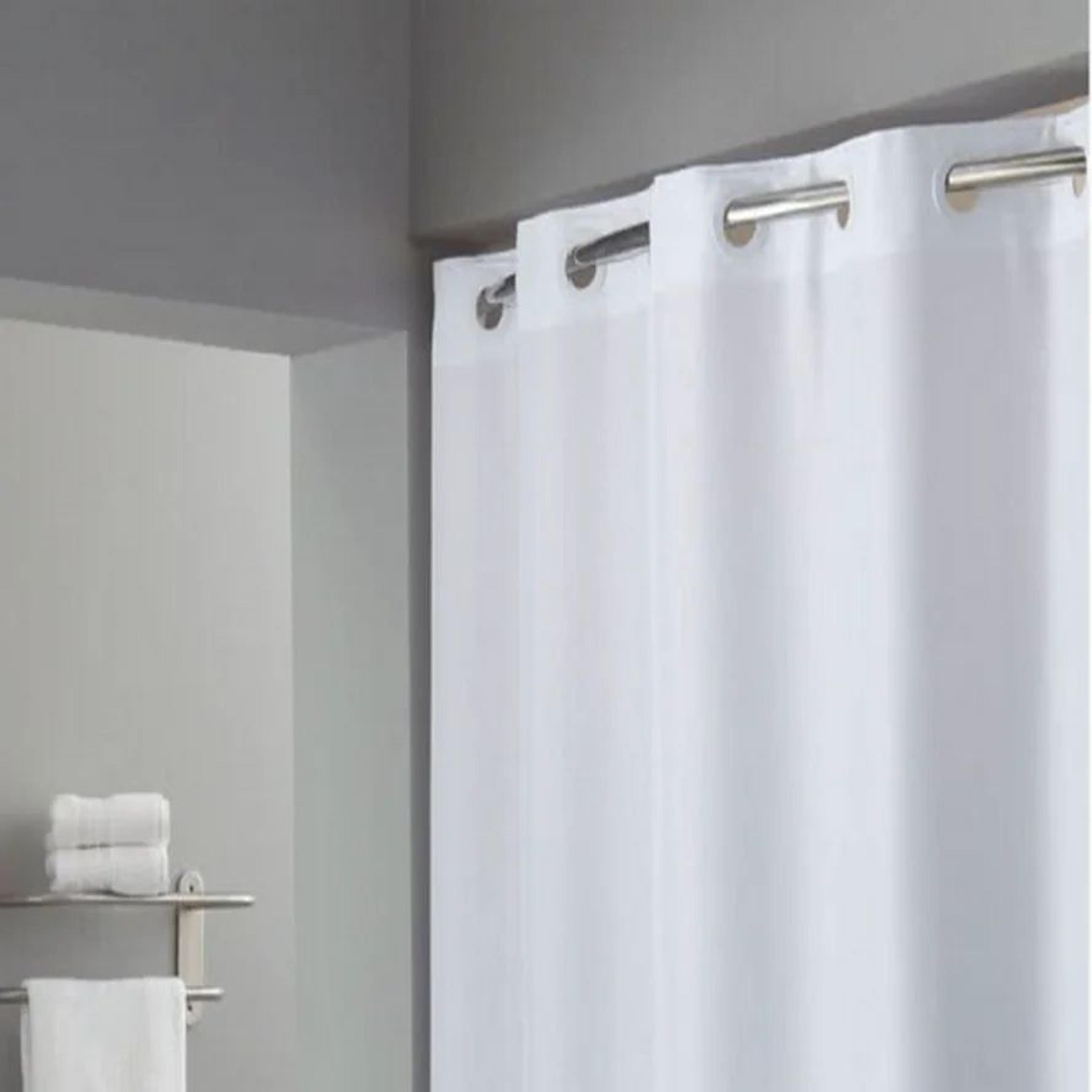 no hook shower curtain hotel quality fabric waterproof bathroom curtain