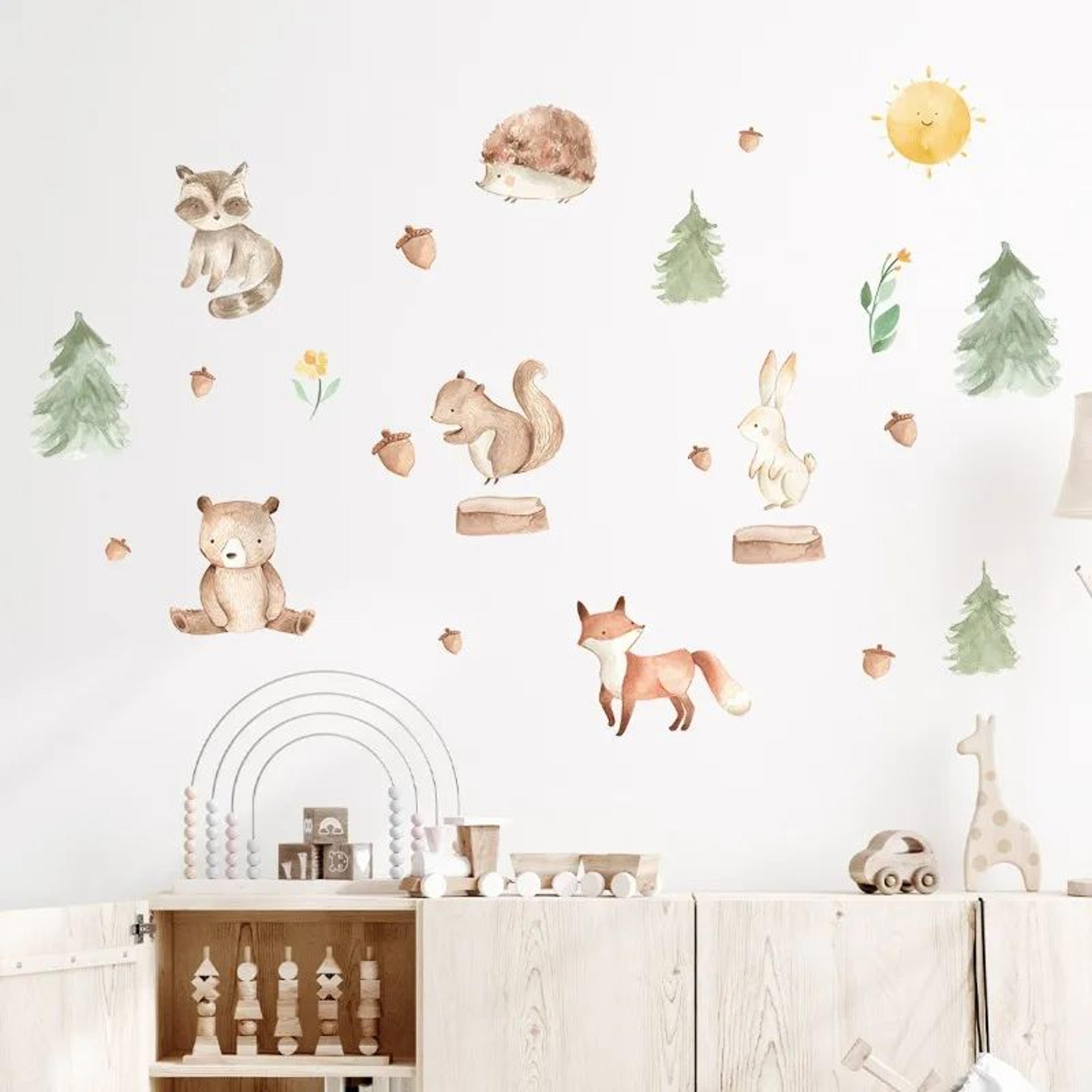 cartoon rabbit wall stickers kids room nursery wall decals cute bunny decor