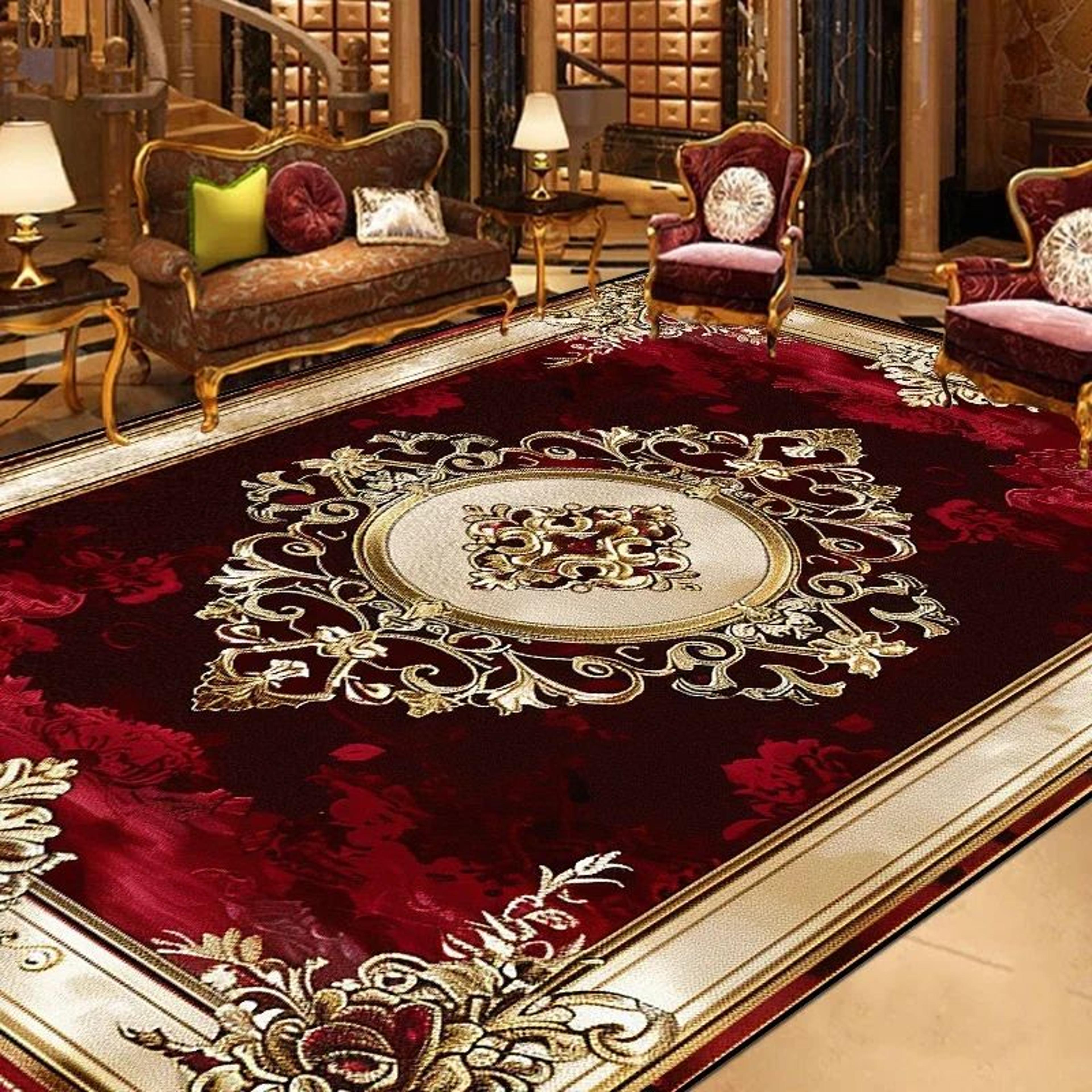vintage european area rug large non slip carpet for living room bedroom decor