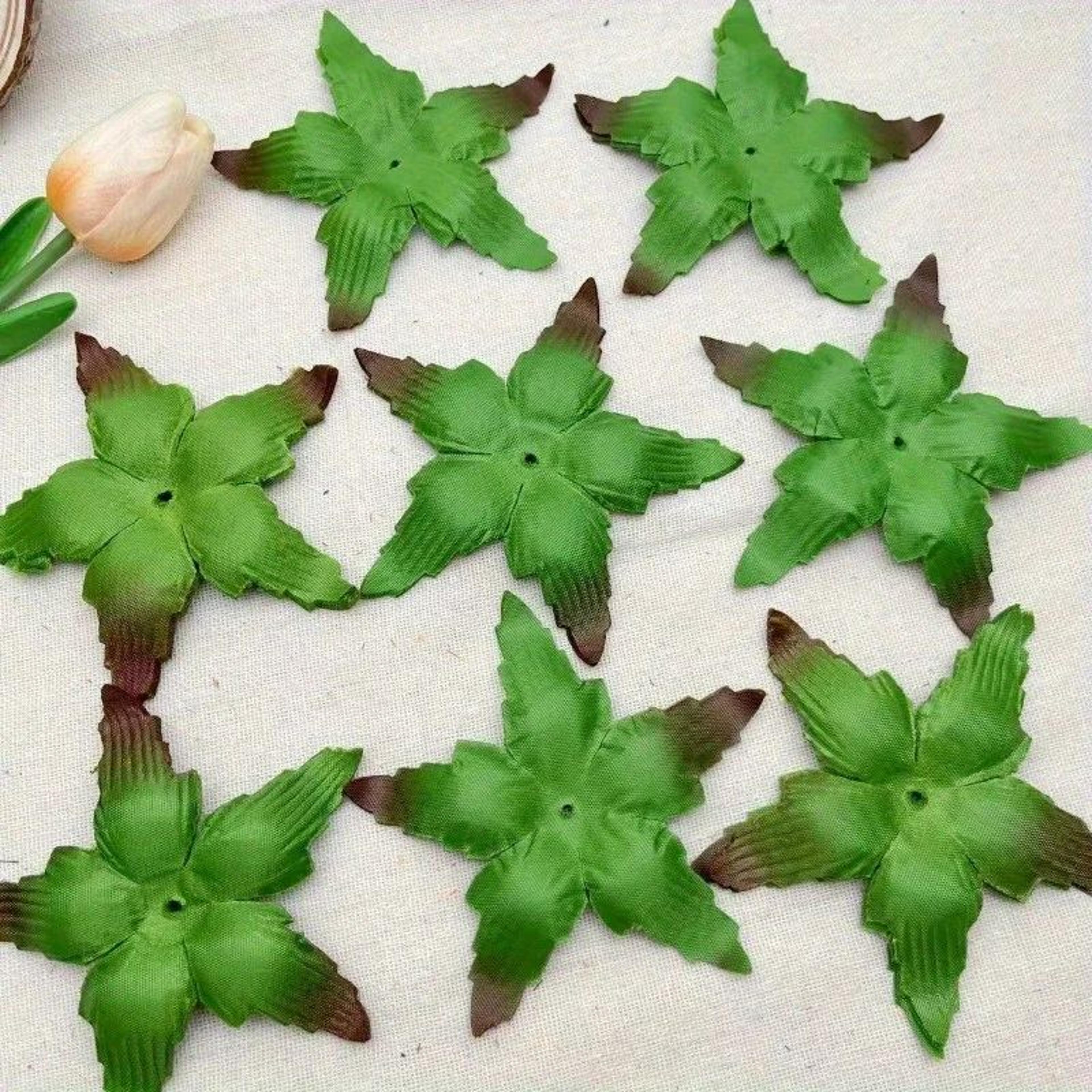 artificial rose leaves decoration realistic fake rose leaf set for diy bouquets and floral arrangements