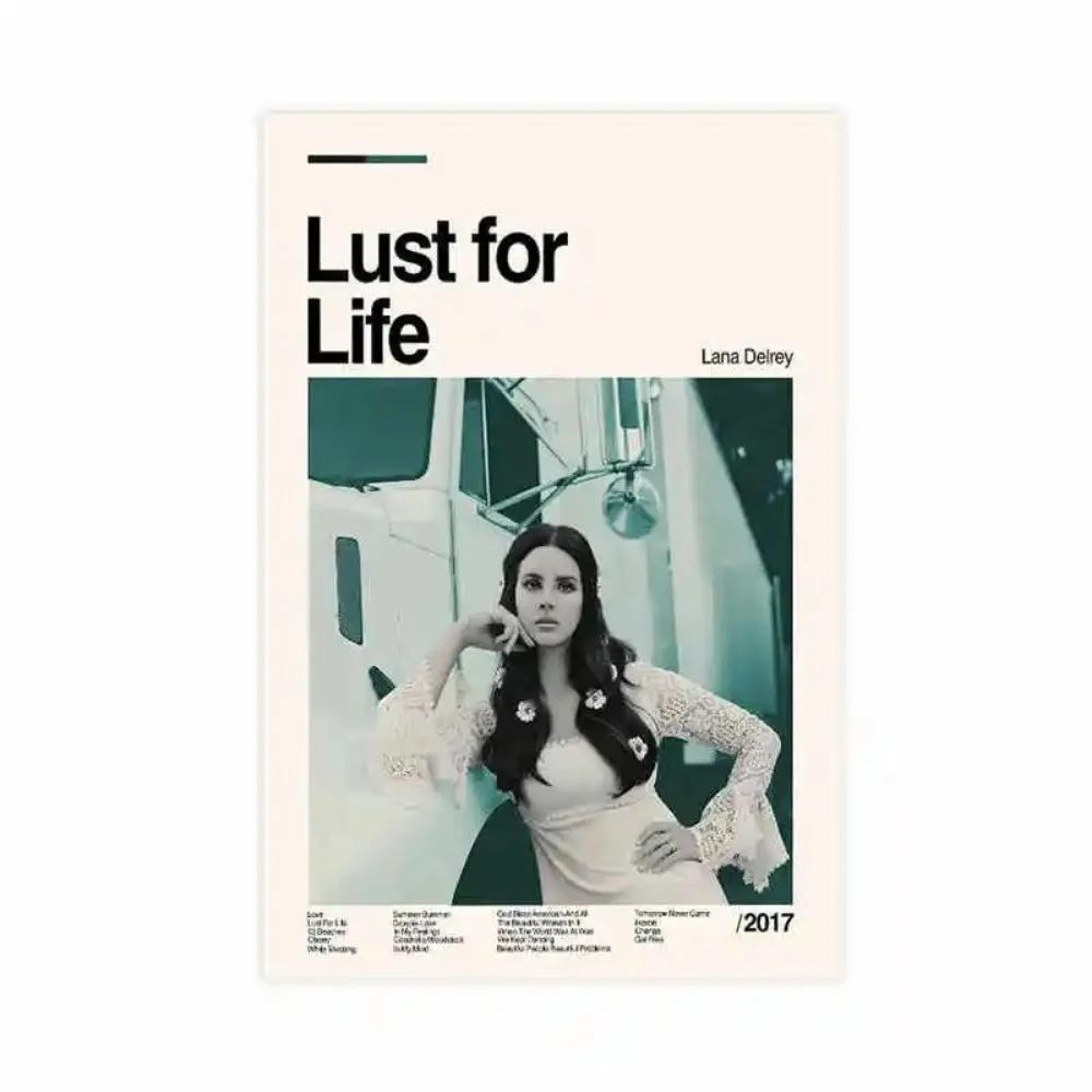lana del rey aesthetic canvas poster vintage music album wall art decor