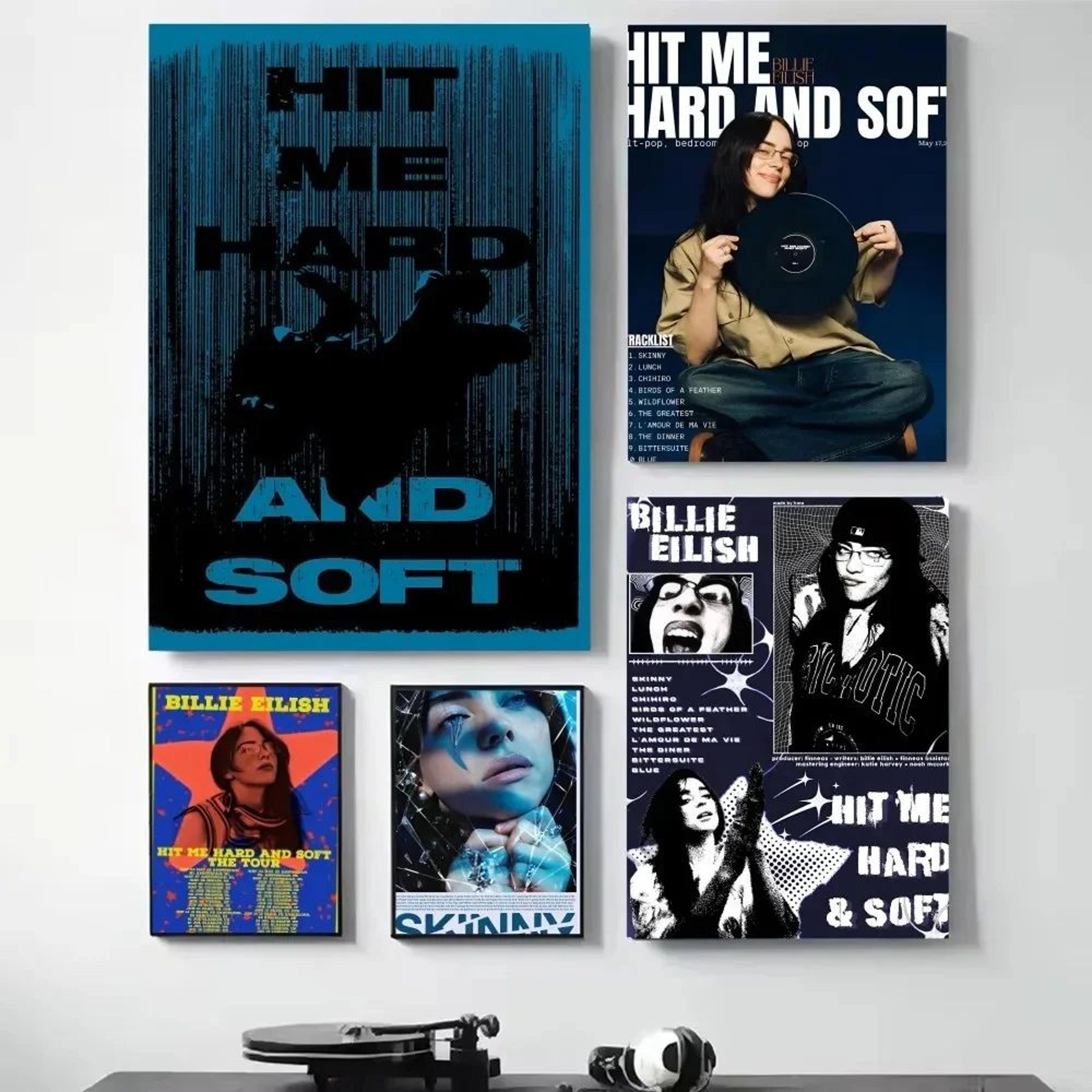 billie inspired vintage album poster retro wall decor for room aesthetic