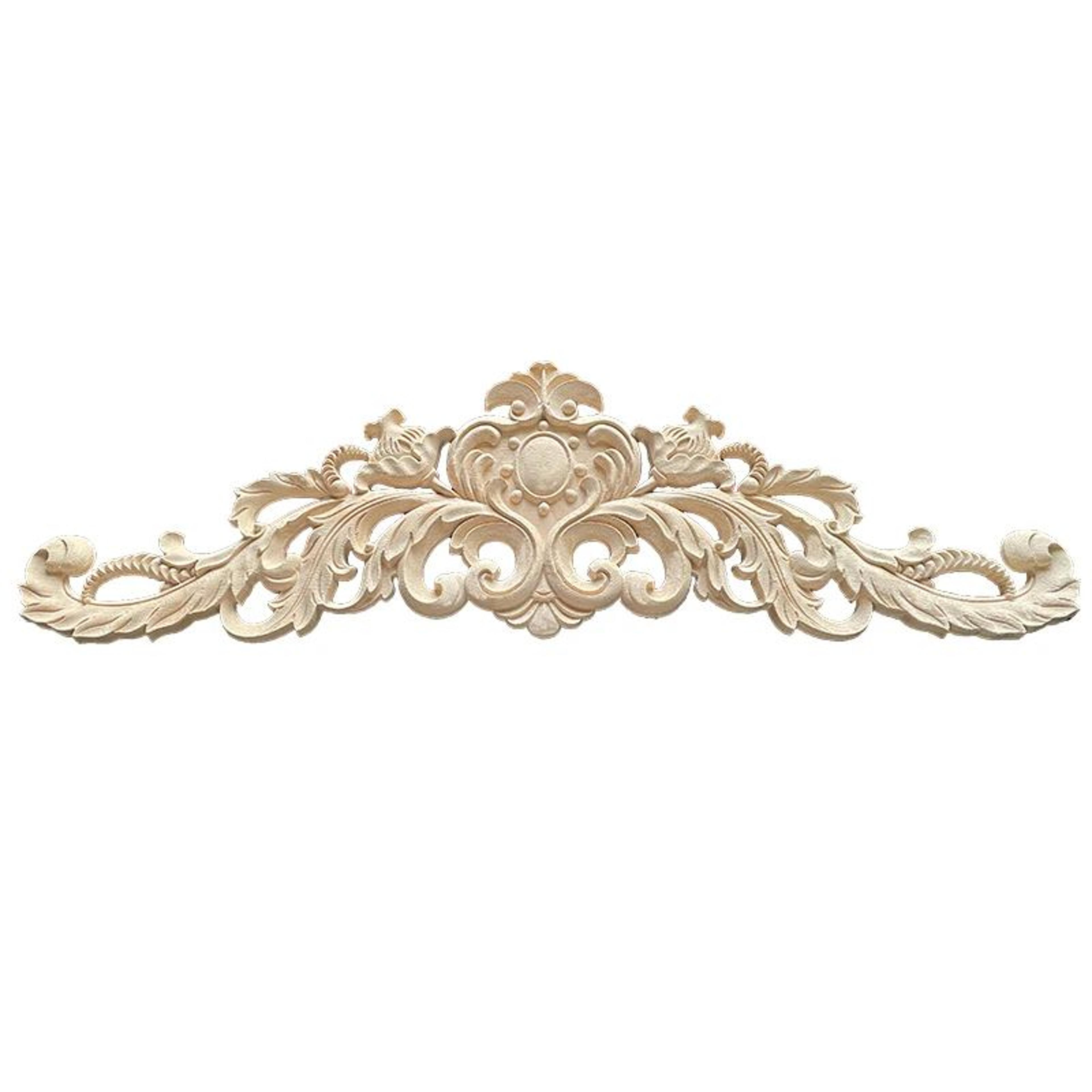 vintage floral wood applique furniture trim decor