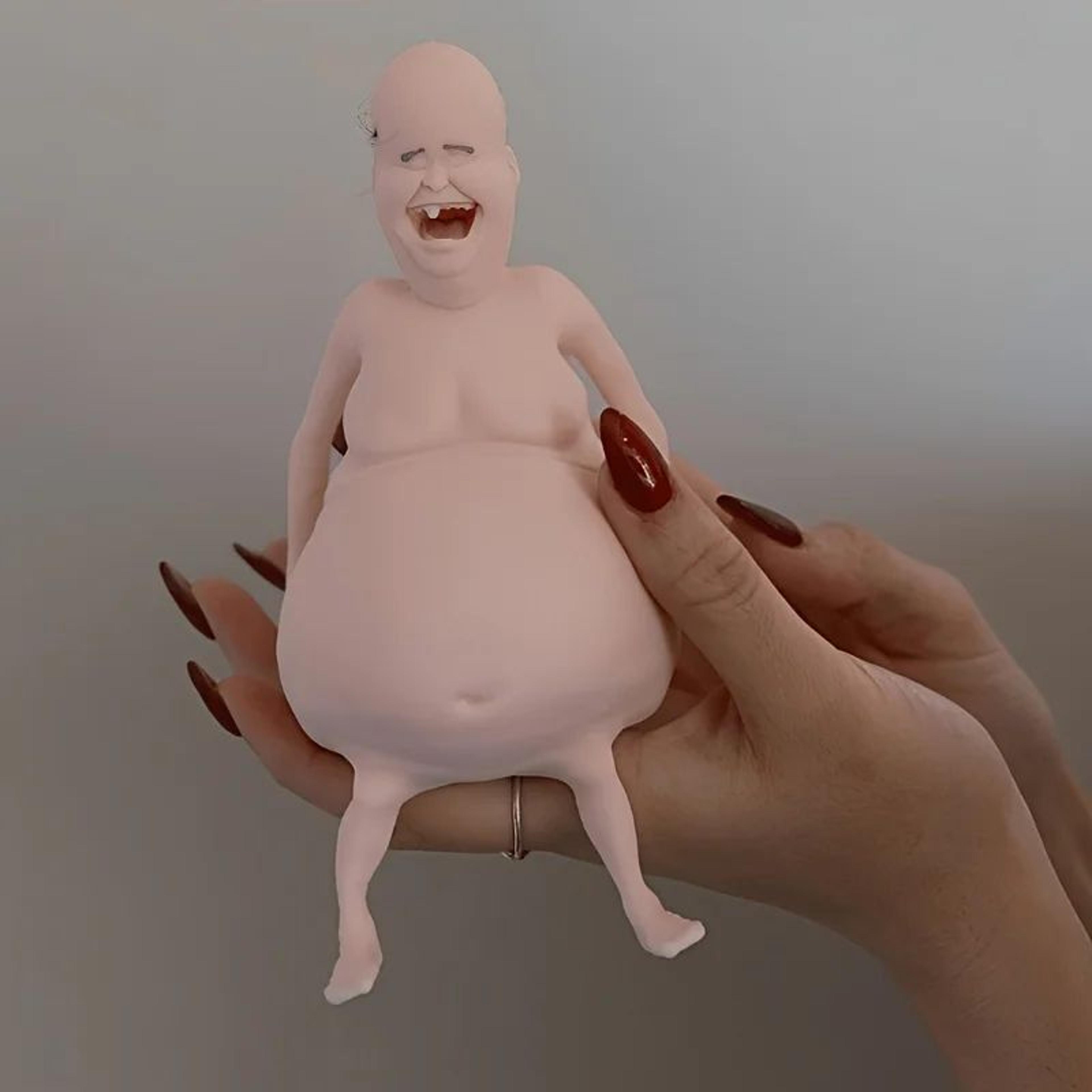 funny belly doll quirky novelty decor silly desk toy for home and parties