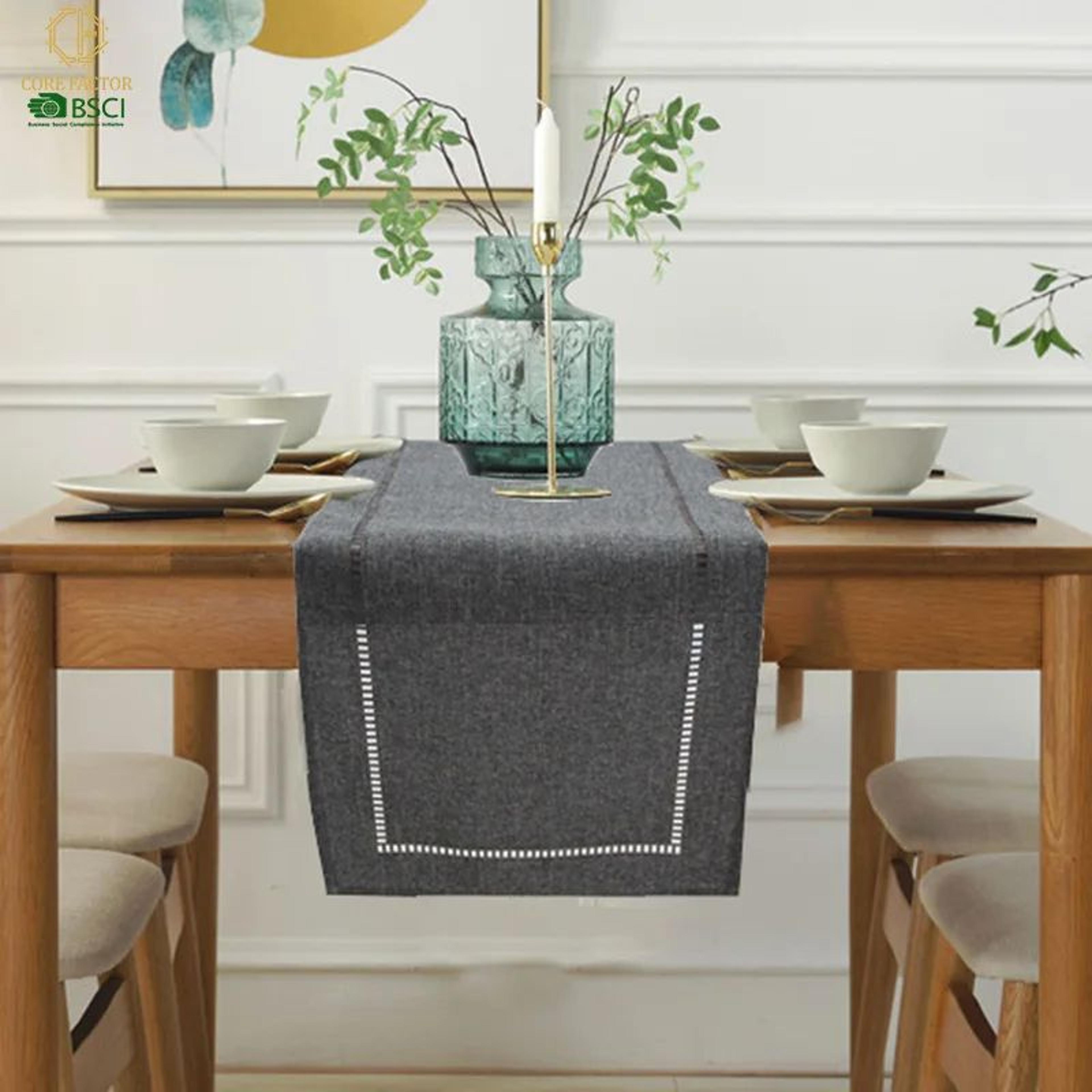 modern linen table runner minimalist dining table decor for kitchen and home