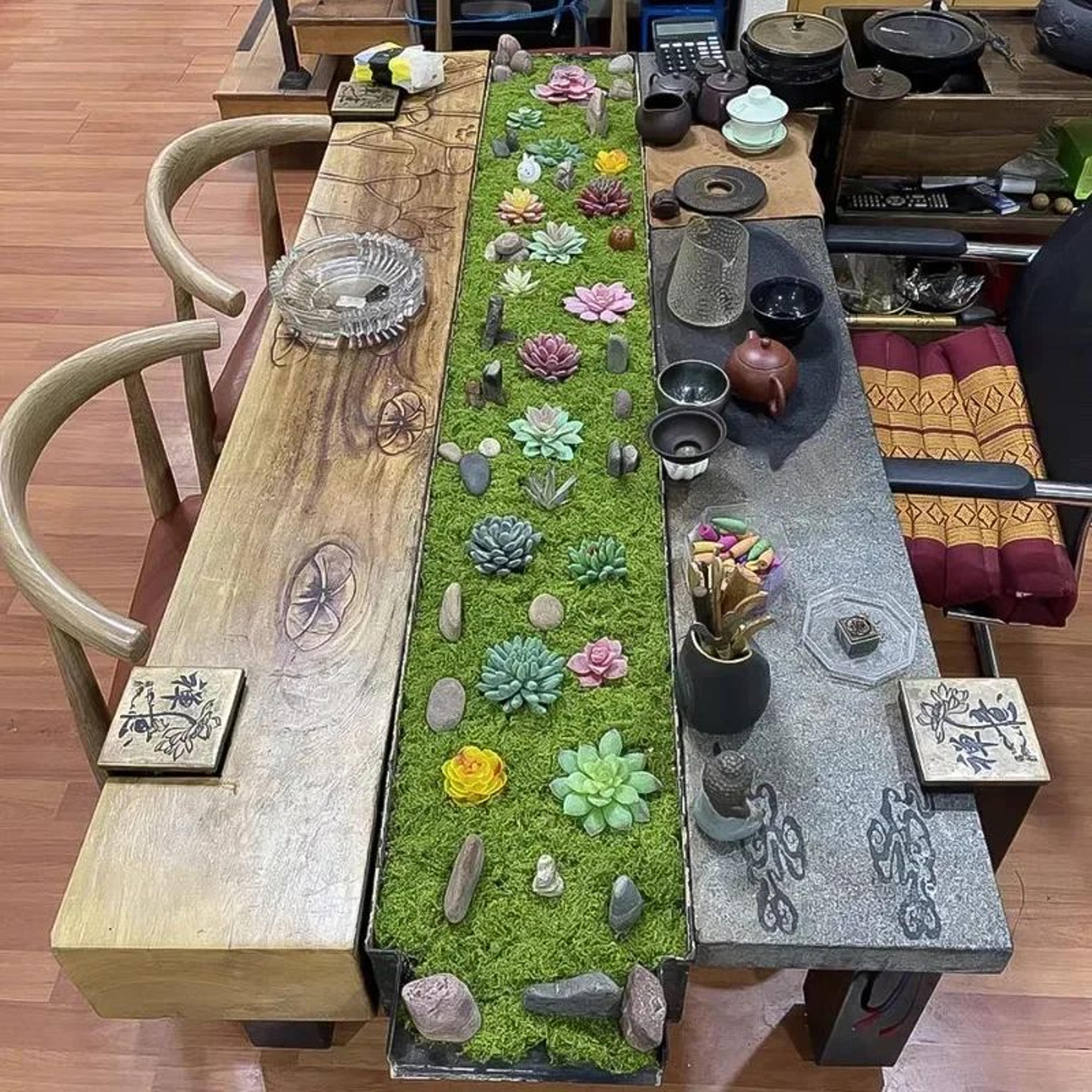 artificial green moss lawn diy craft garden decor fake grass