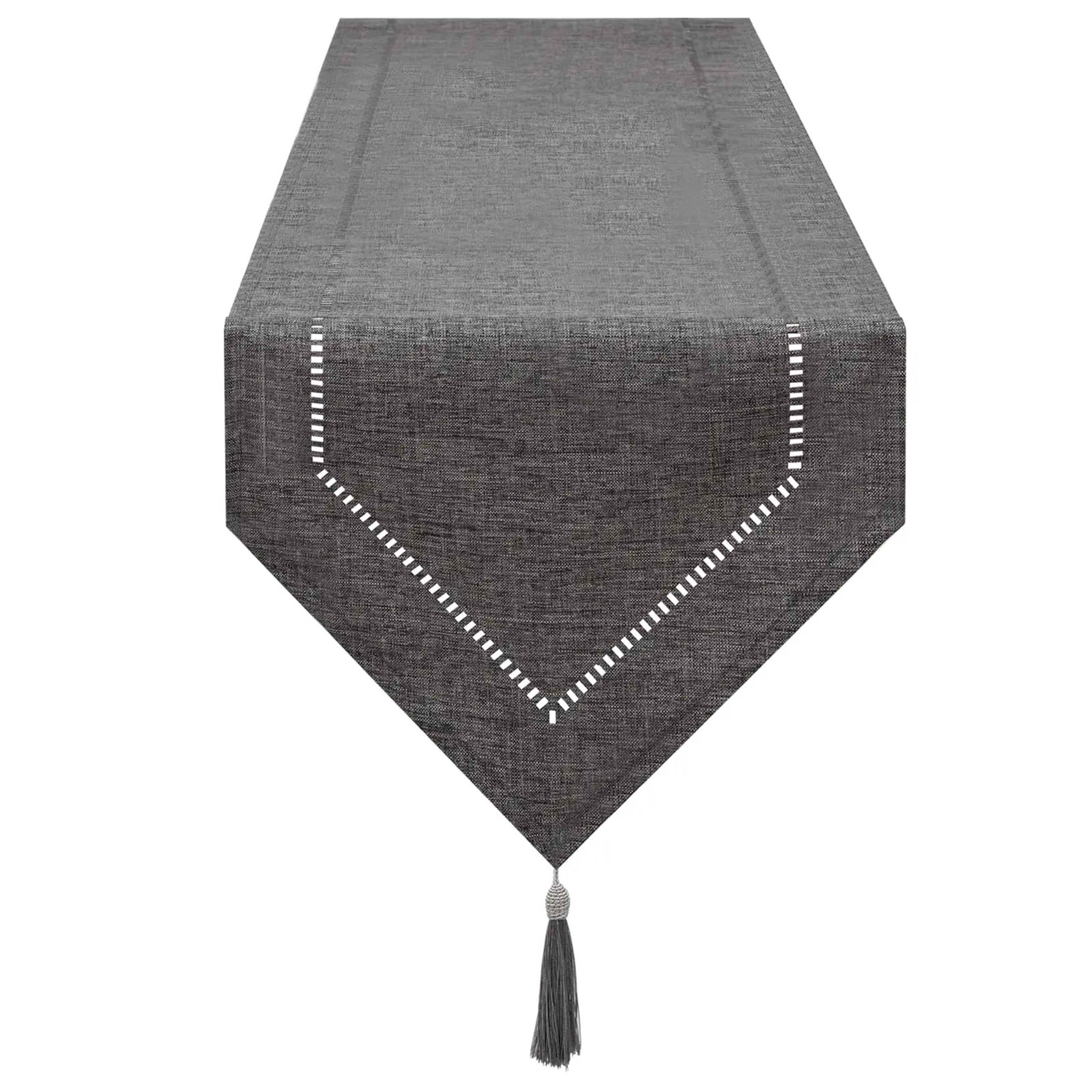 modern linen table runner solid color dining table decor