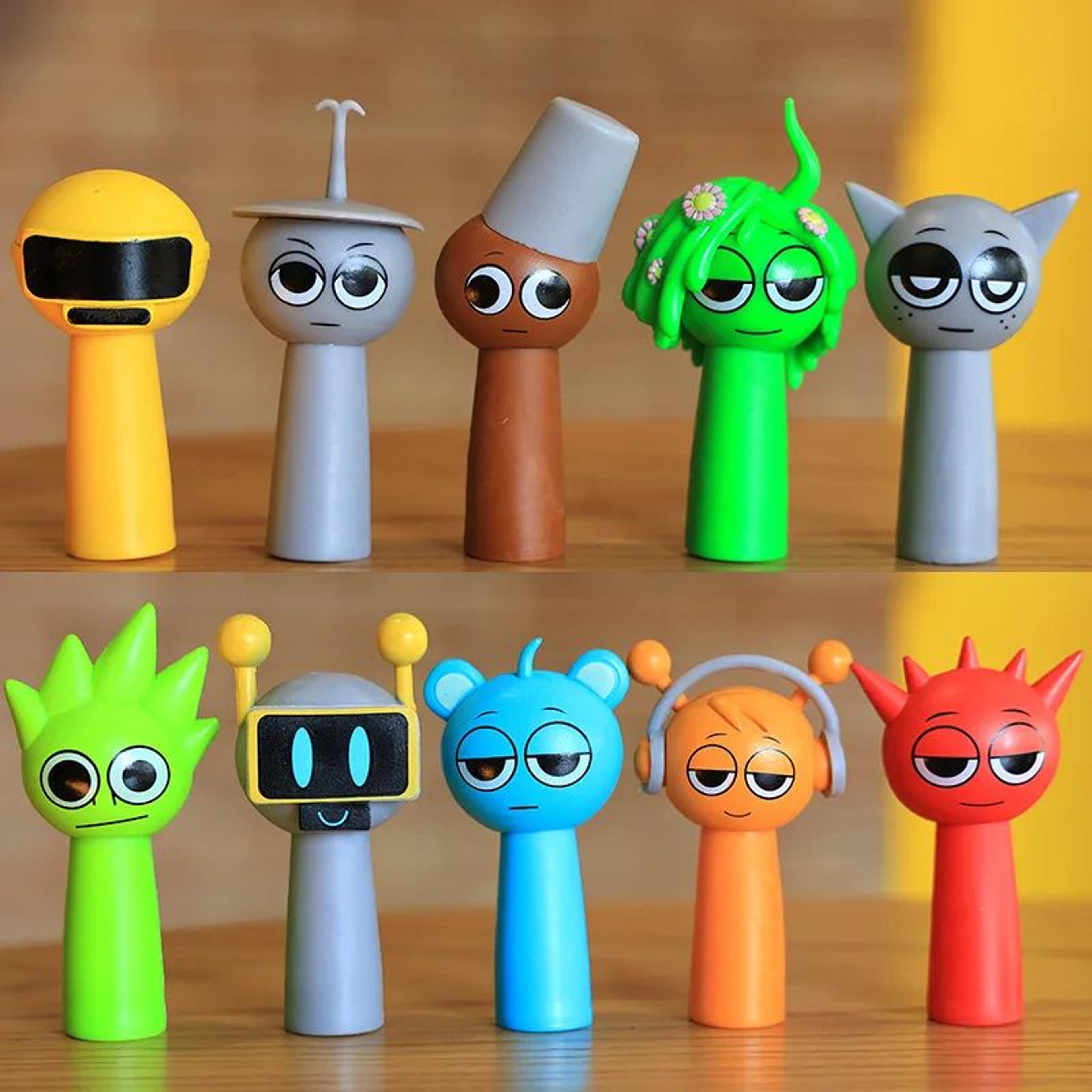 sprunki 24 piece cartoon pvc mini figurines set collectible desk decor & mini action figures
