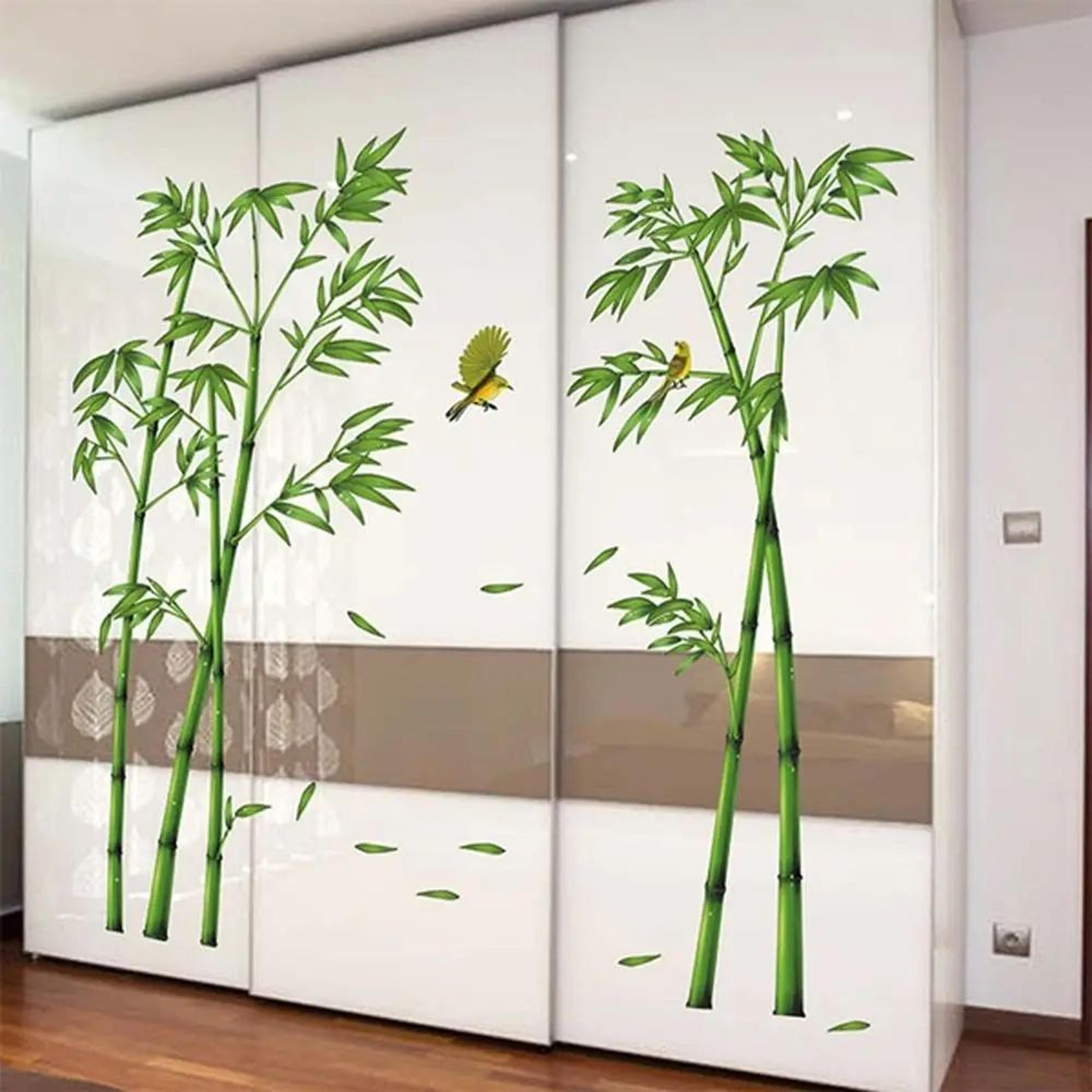 bamboo forest wall sticker removable nature wall decor for living room