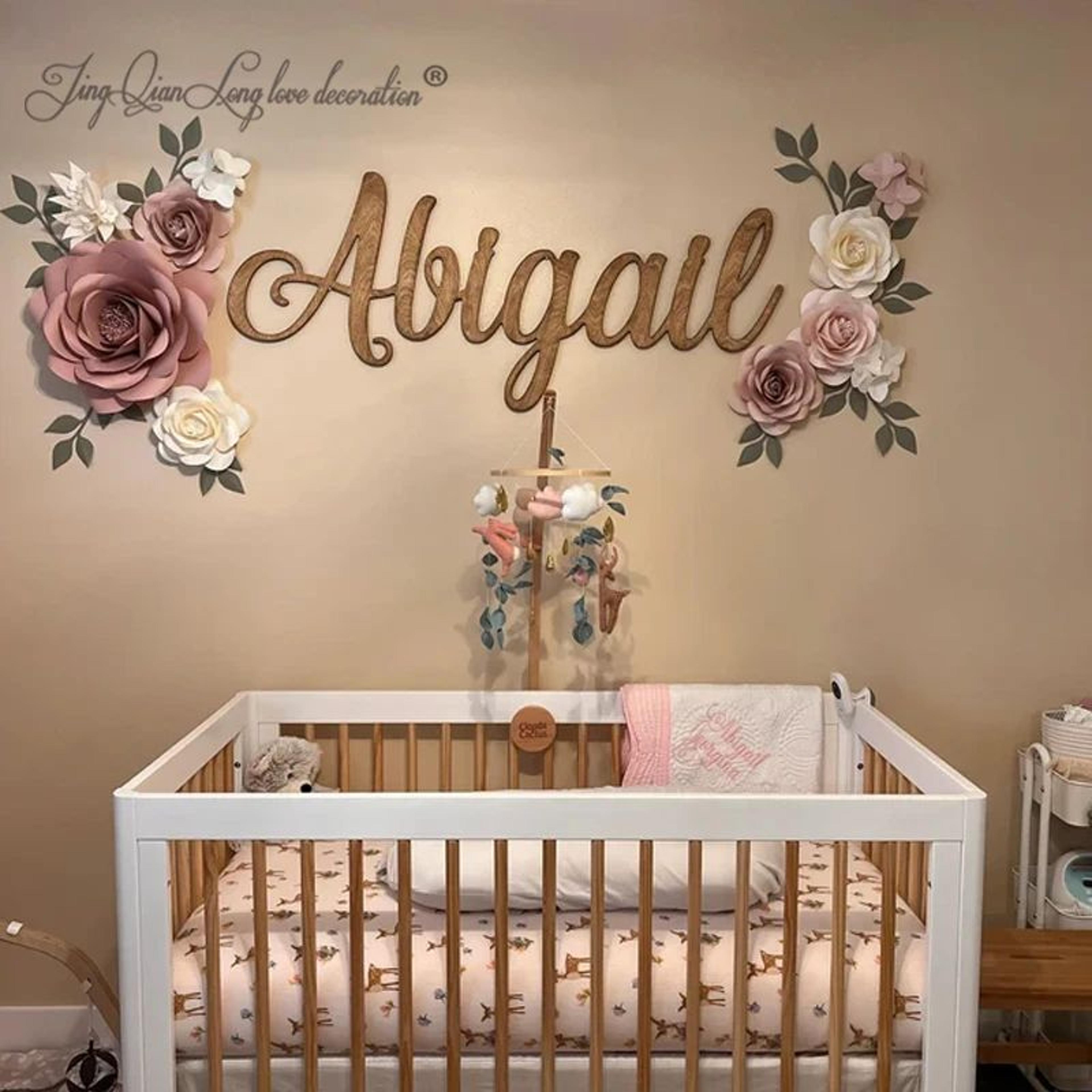 custom wooden name sign personalized nursery wall decor