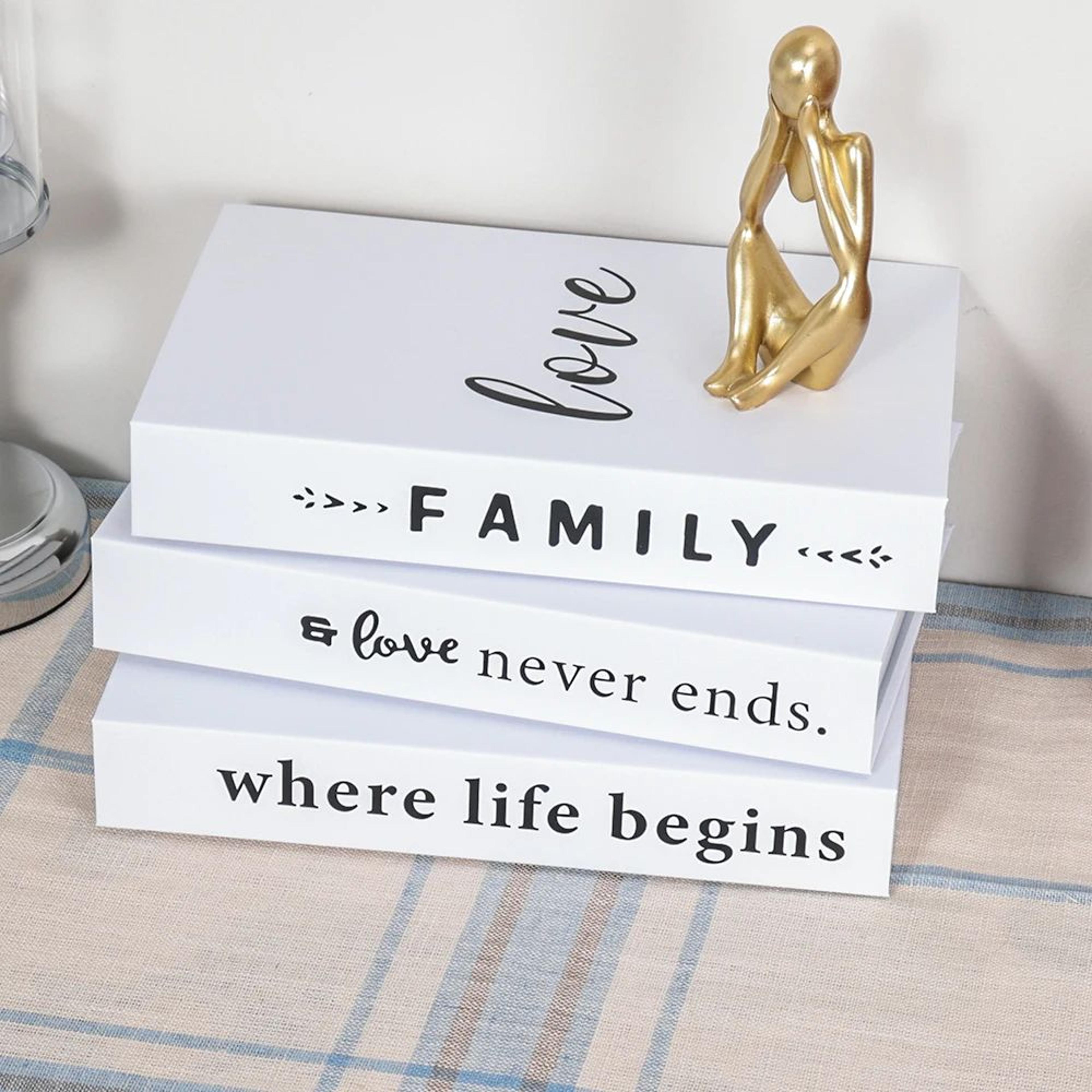 modern decorative fake books set minimalist white book decor for home styling