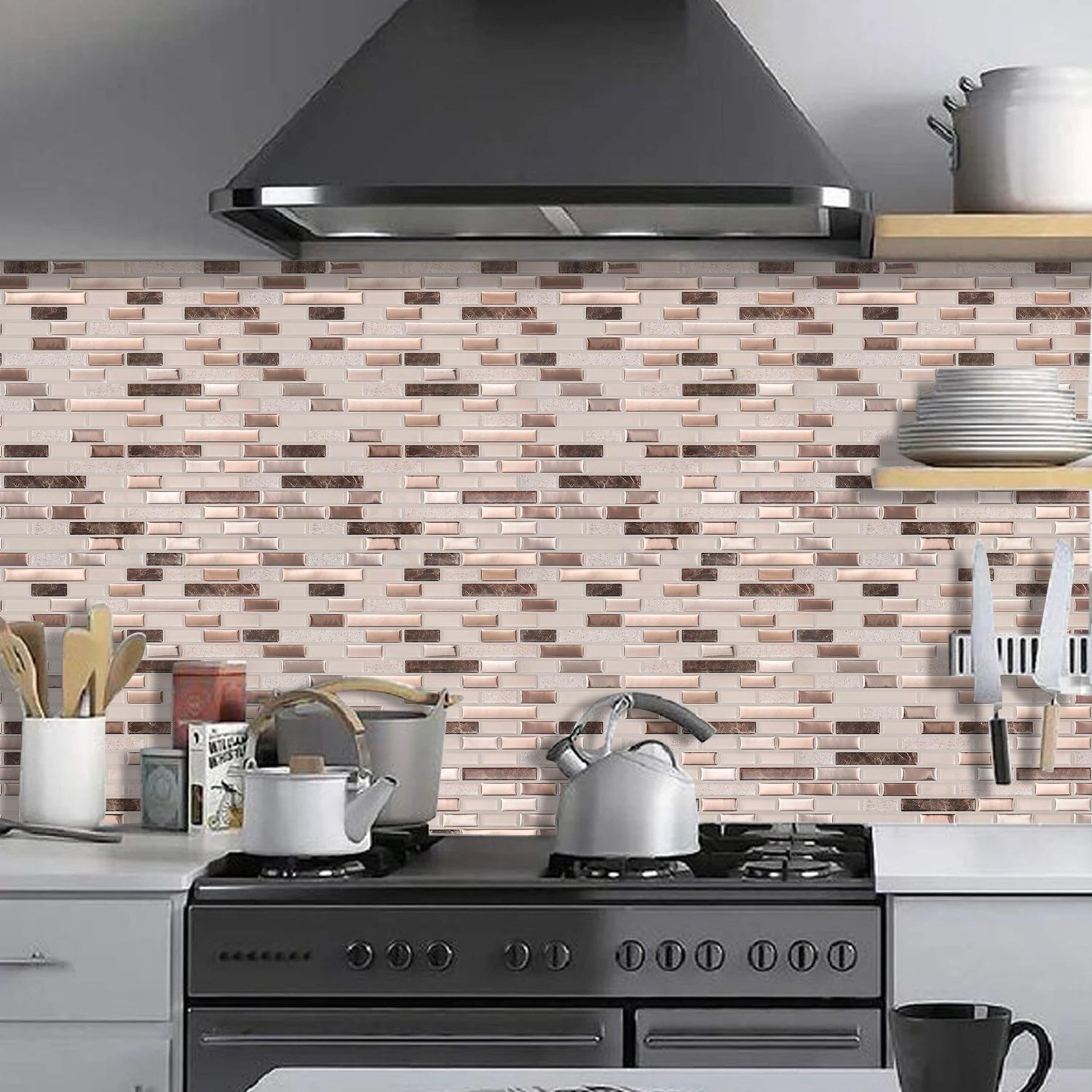 3d waterproof peel and stick tile wall sticker easy kitchen backsplash decor