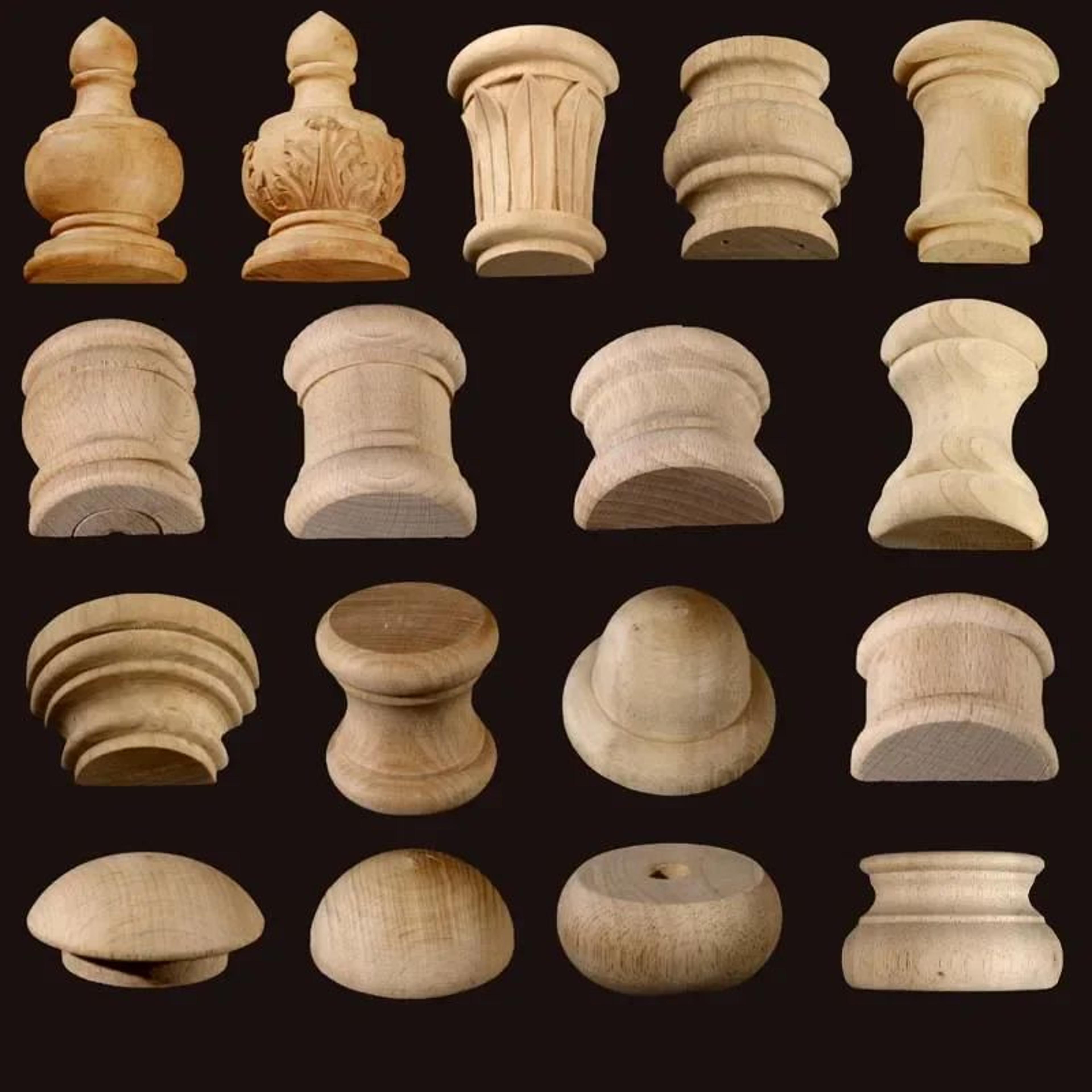 roman style wood column cap decorative carved applique for furniture and cabinet upgrade
